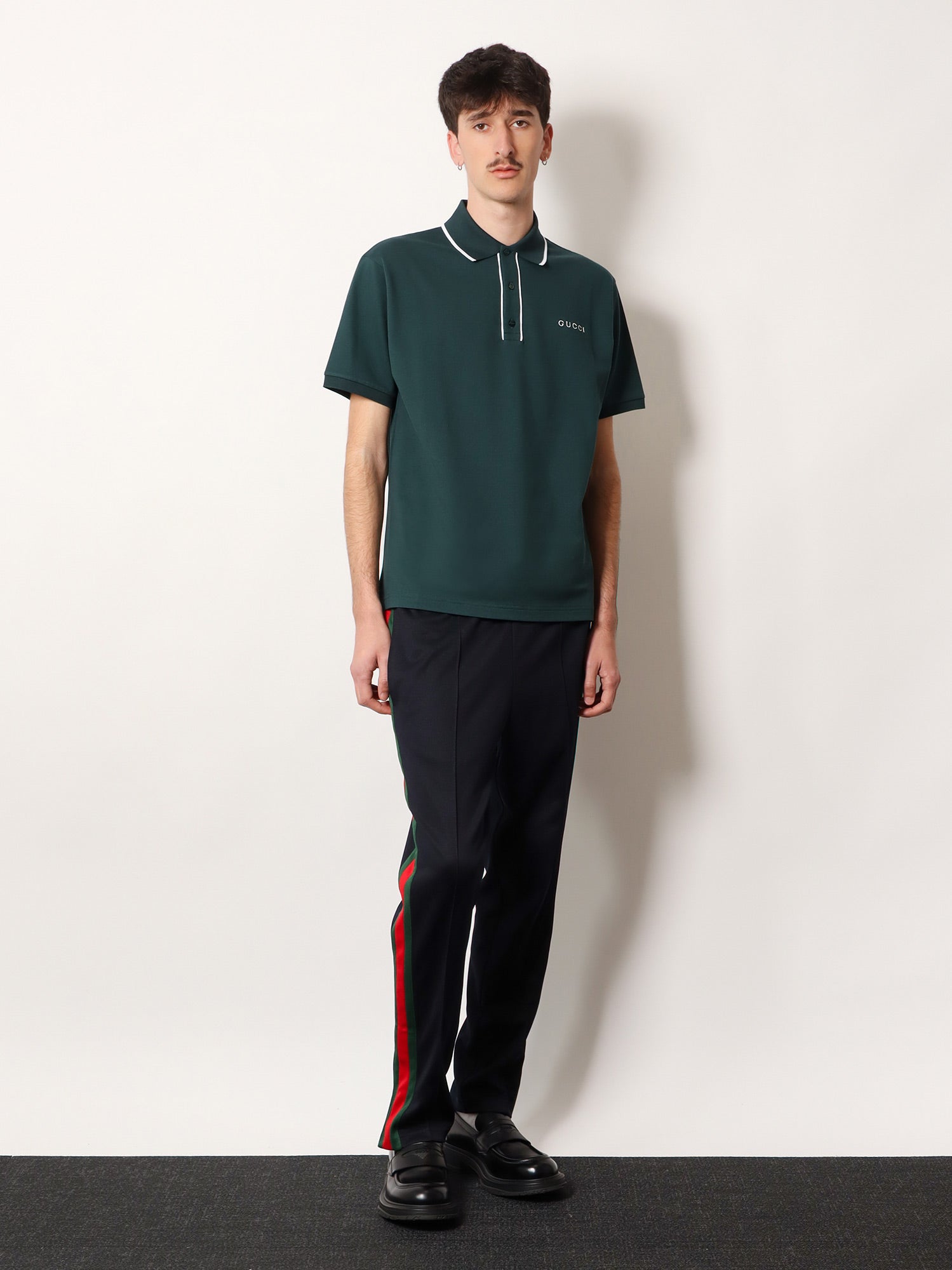 Gucci Men Jersey Trouser With Lateral Web Detail GUCCI