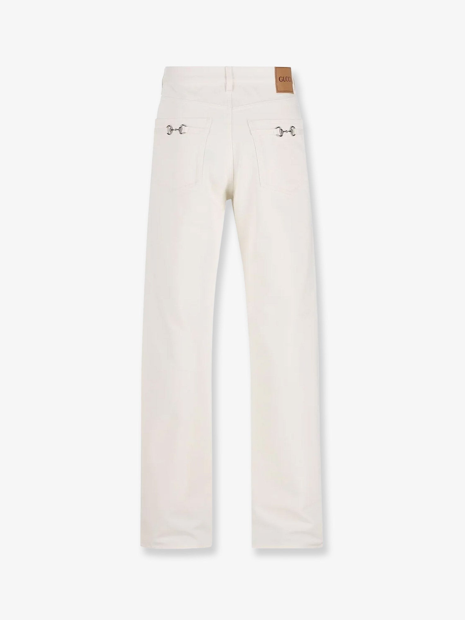 Gucci Men Denim Trousers With Metal Horsebit Detail On The Back GUCCI