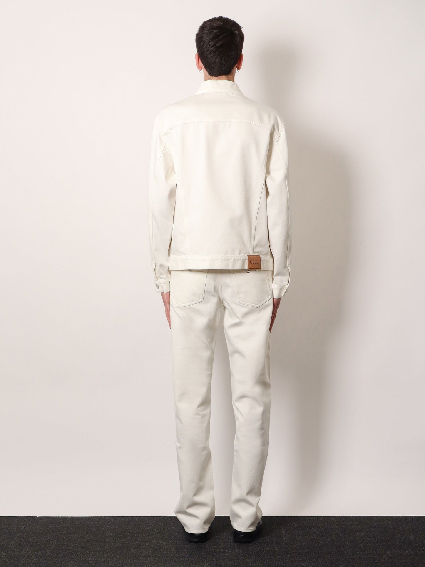 Gucci Men White Denim Jacket GUCCI