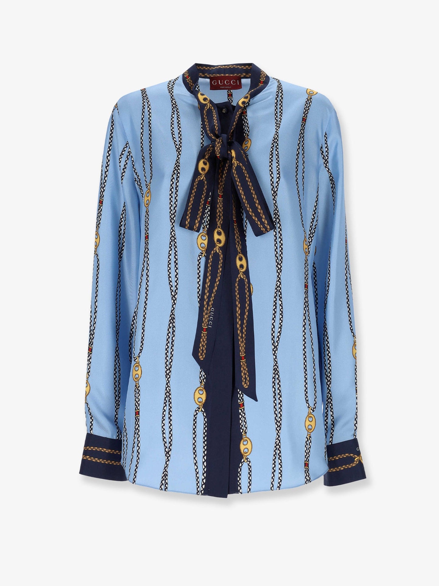 Gucci Women Printed Silk Twill Shirt GUCCI