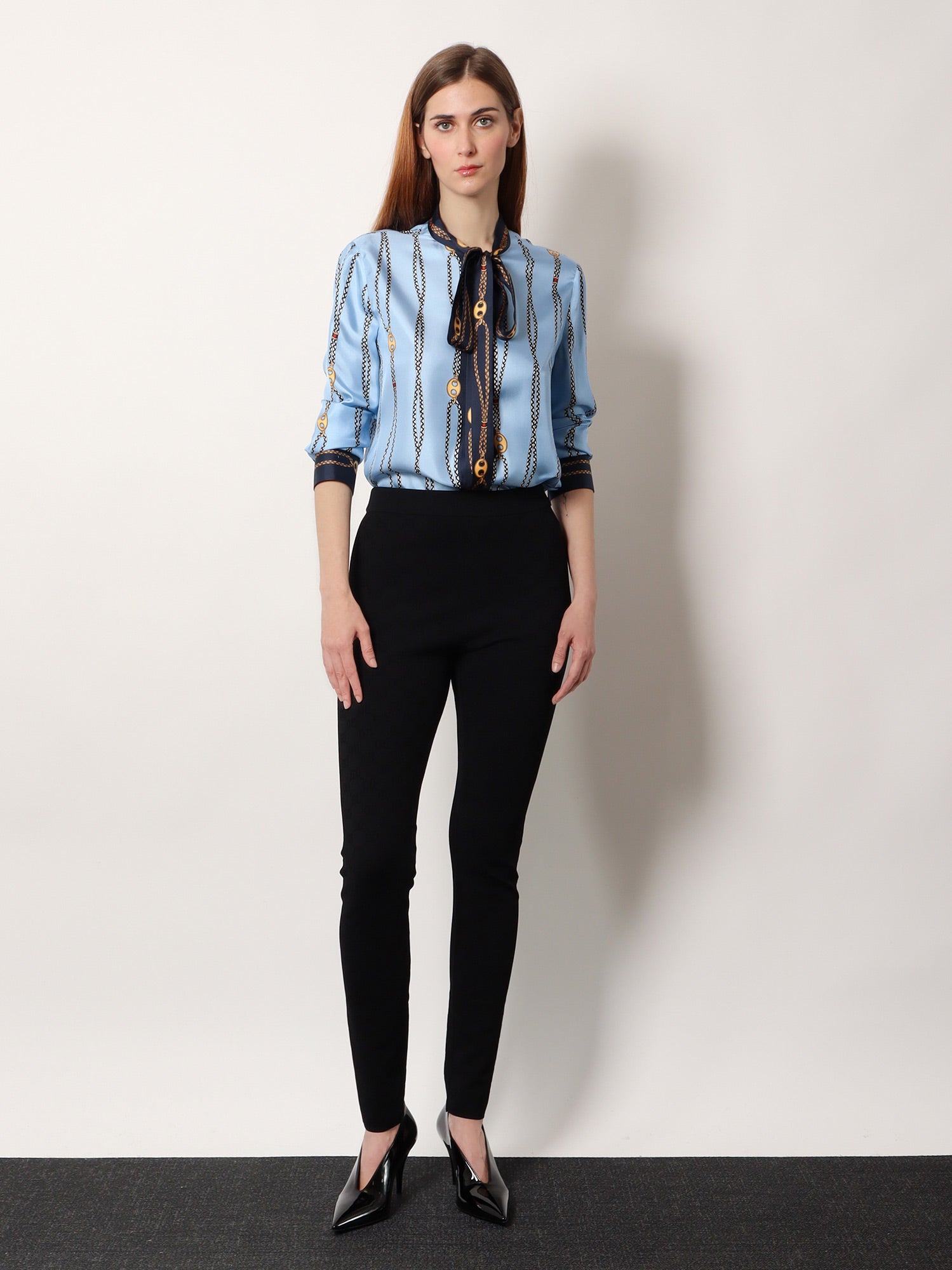 Gucci Women Printed Silk Twill Shirt GUCCI