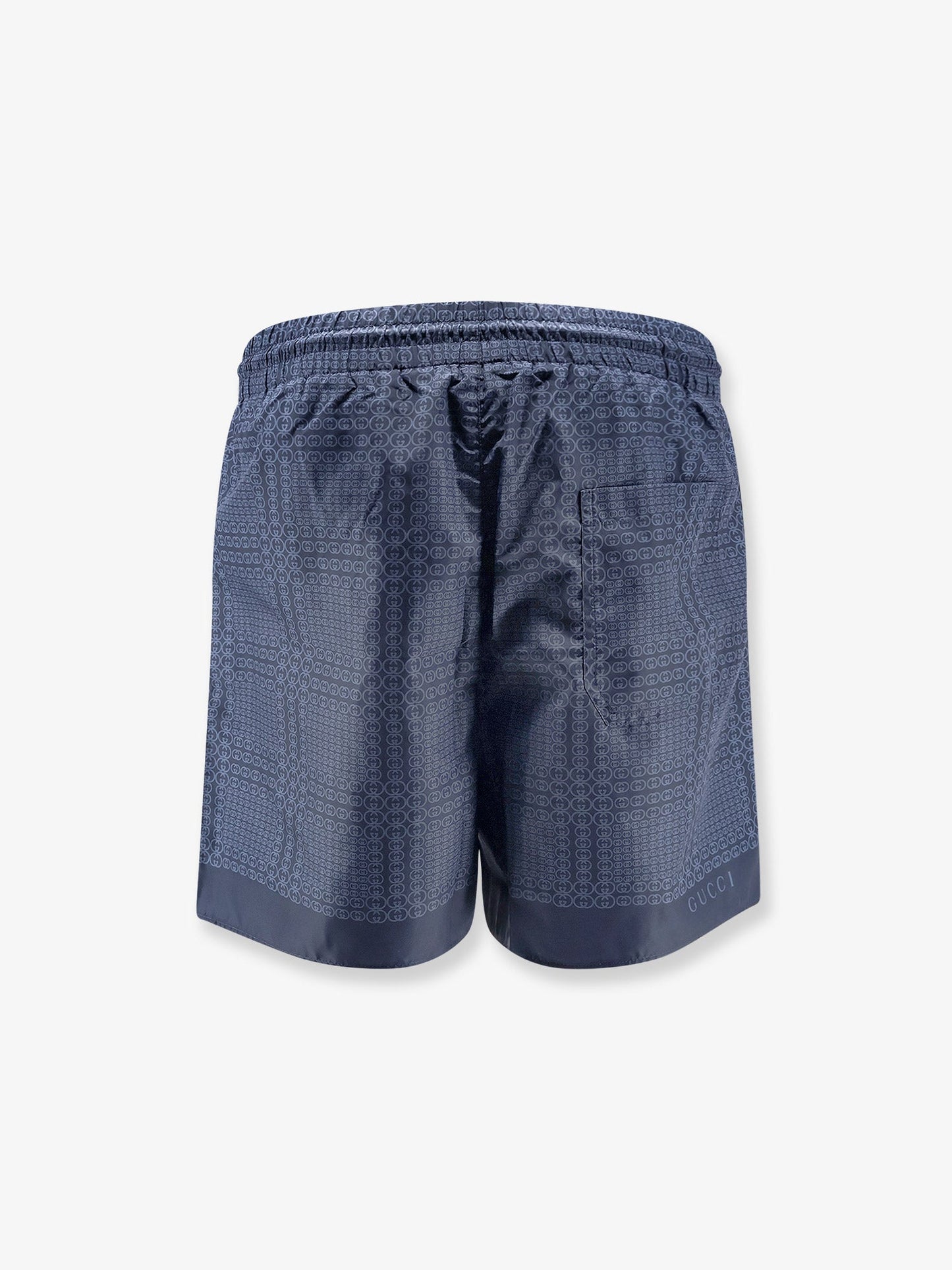 Gucci Men Nylon Swim Trunks With All-Over Gucci Incrocio Print GUCCI