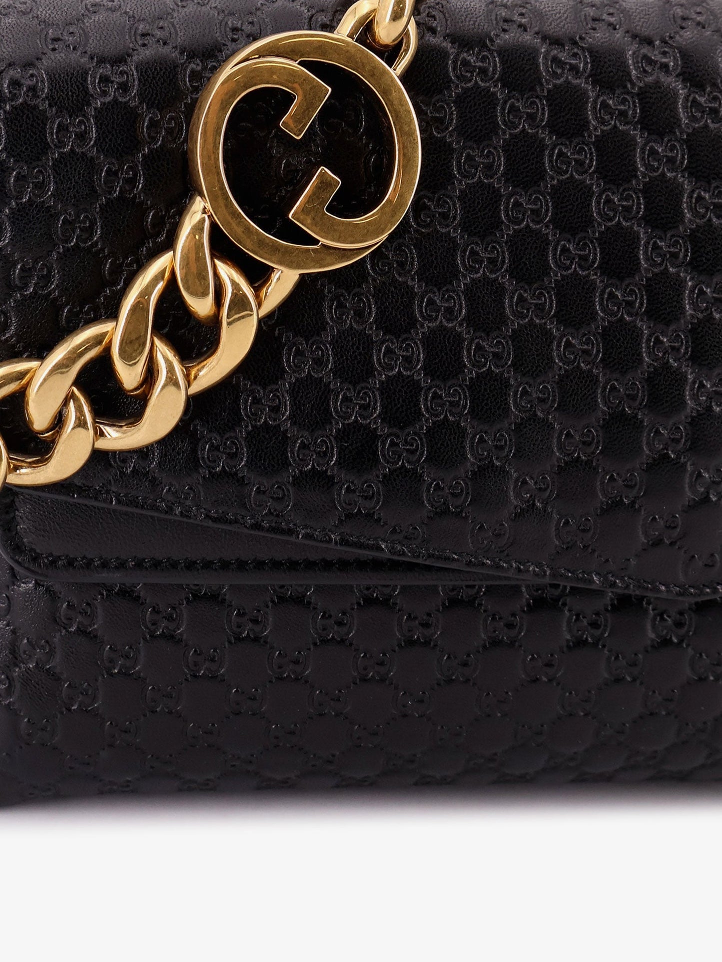 Gucci Women Leather Crossbody Bag With Embossed Gg Motif GUCCI