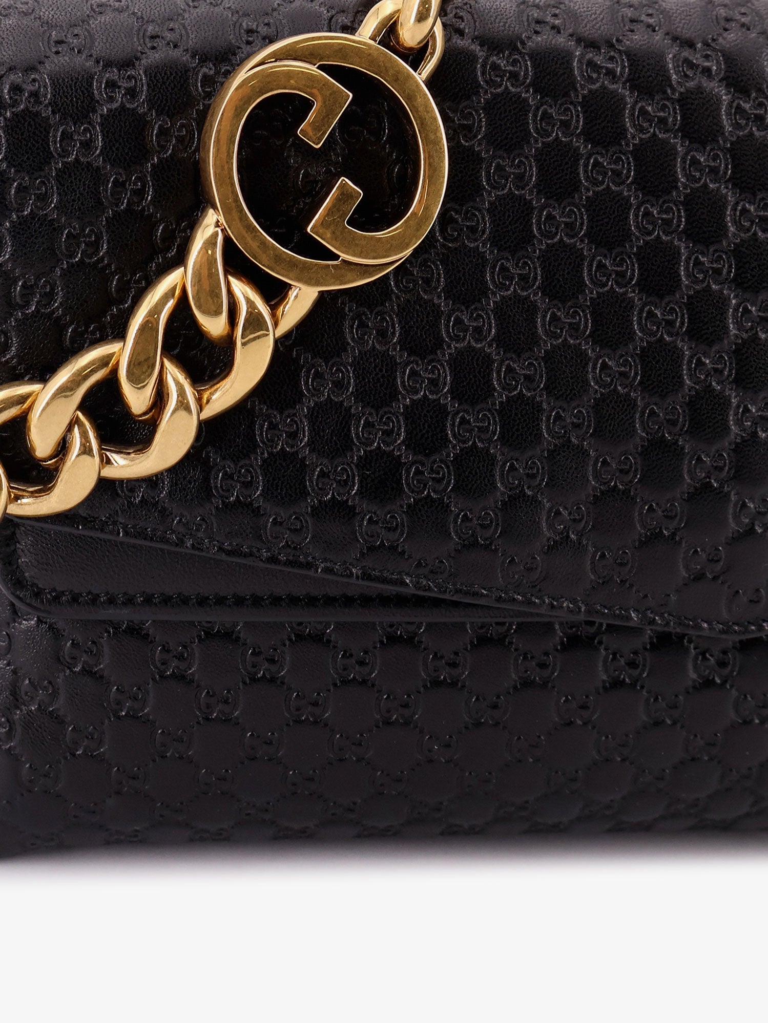 Gucci Women Leather Crossbody Bag With Embossed Gg Motif GUCCI