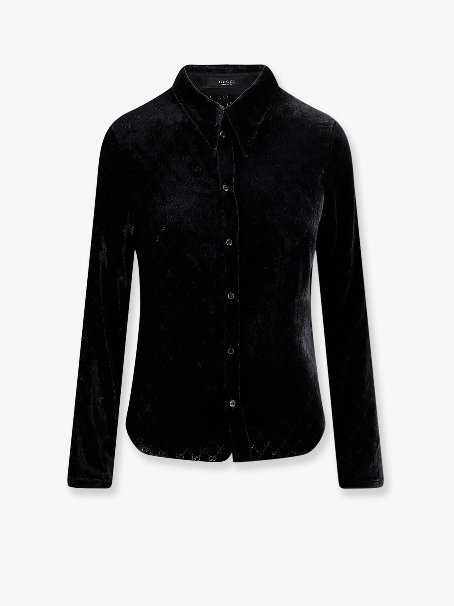 Gucci Men Stretch Gg Devore Velvet Shirt GUCCI