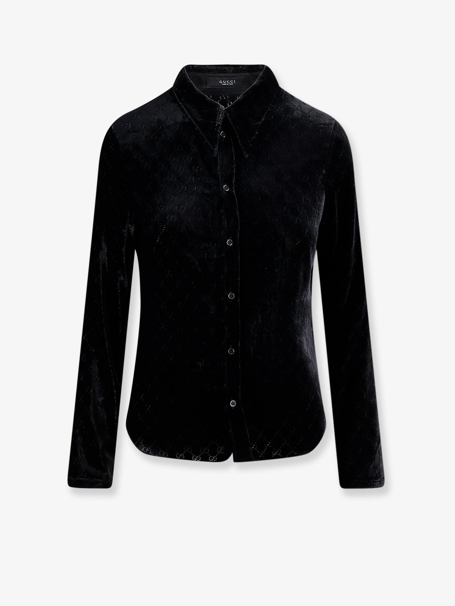 Gucci Men Stretch Gg Devore Velvet Shirt GUCCI