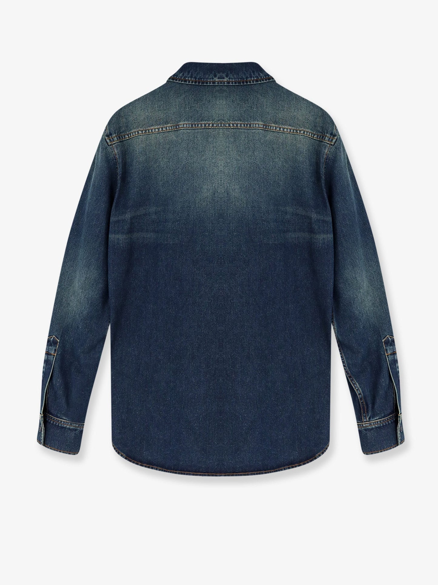 Gucci Men Certified Washed Cotton Denim Shirt GUCCI