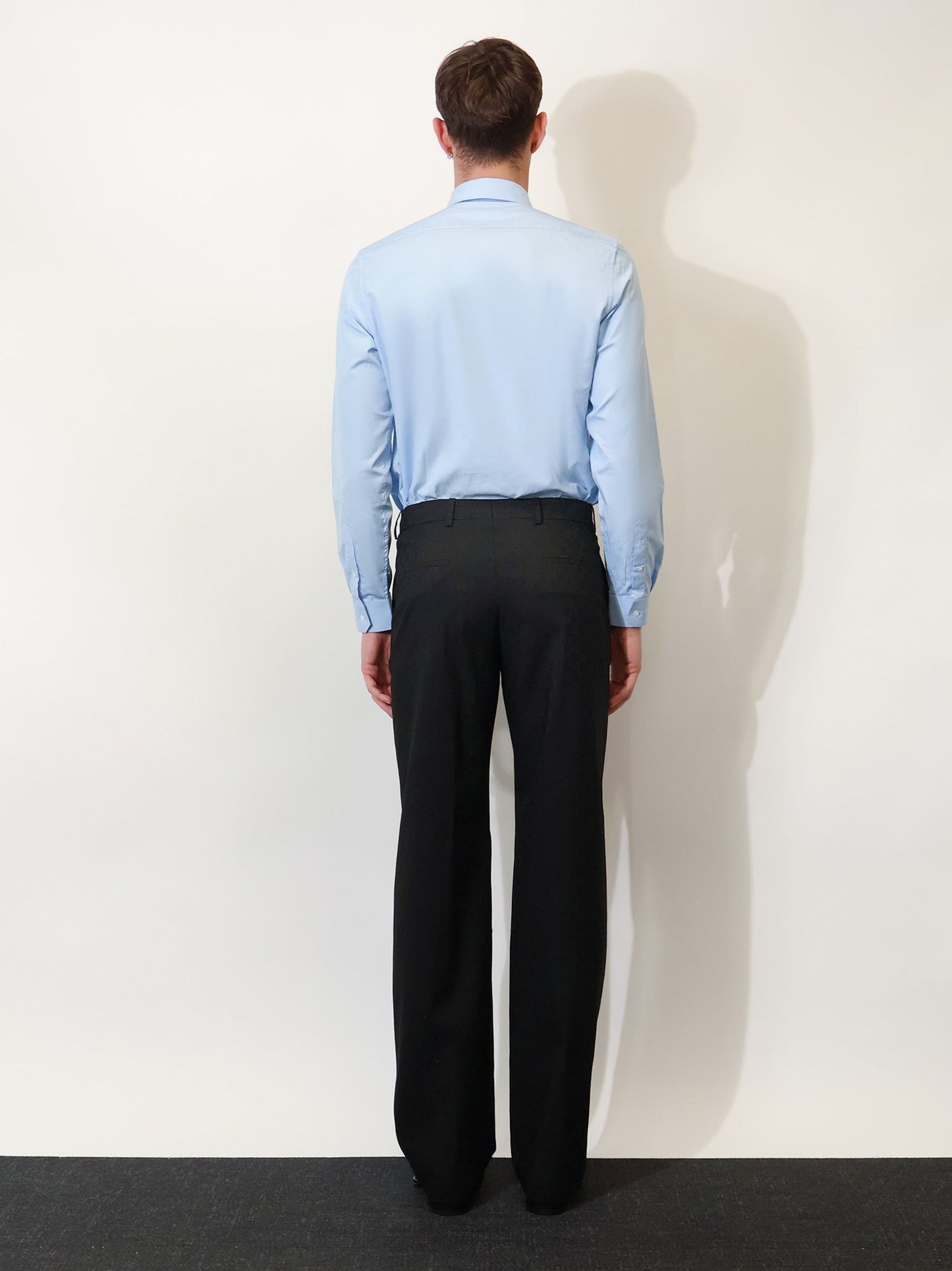 Gucci Men Gg Wool Blend Trousers GUCCI