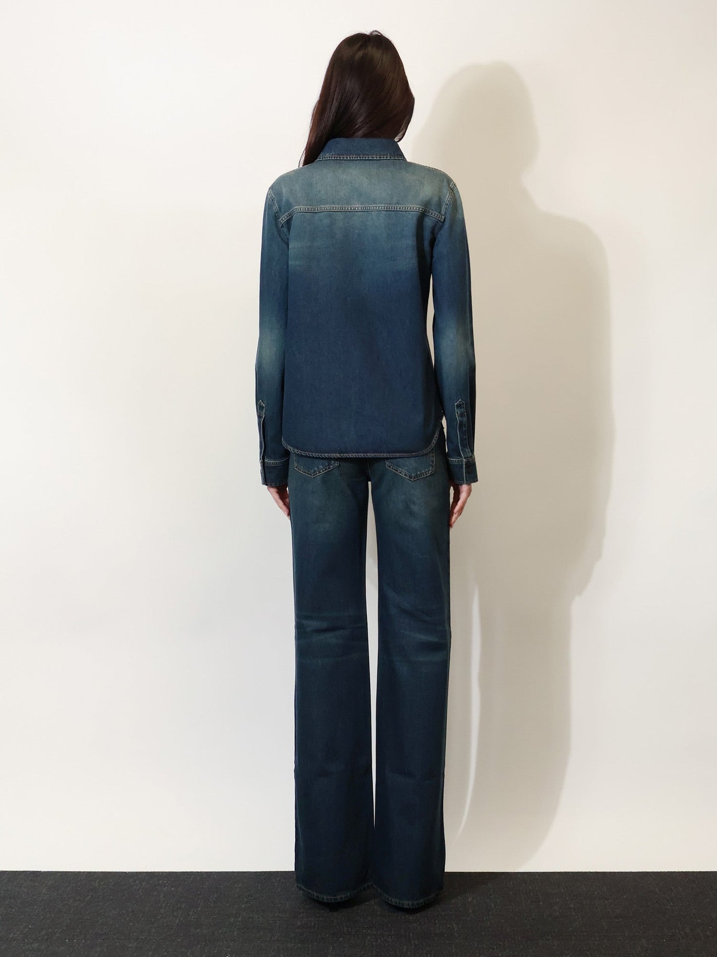 Gucci Women Denim Shirt With Embroidery GUCCI