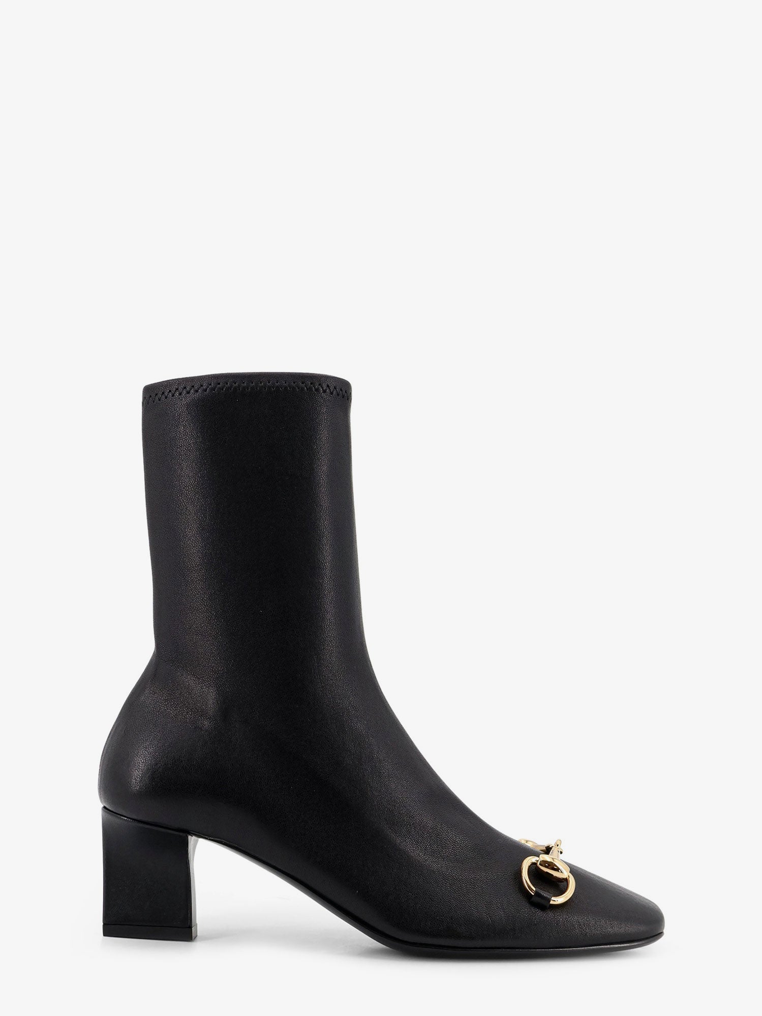 Gucci Women Women's Signora Leather Boots With Horsebit On The Front GUCCI