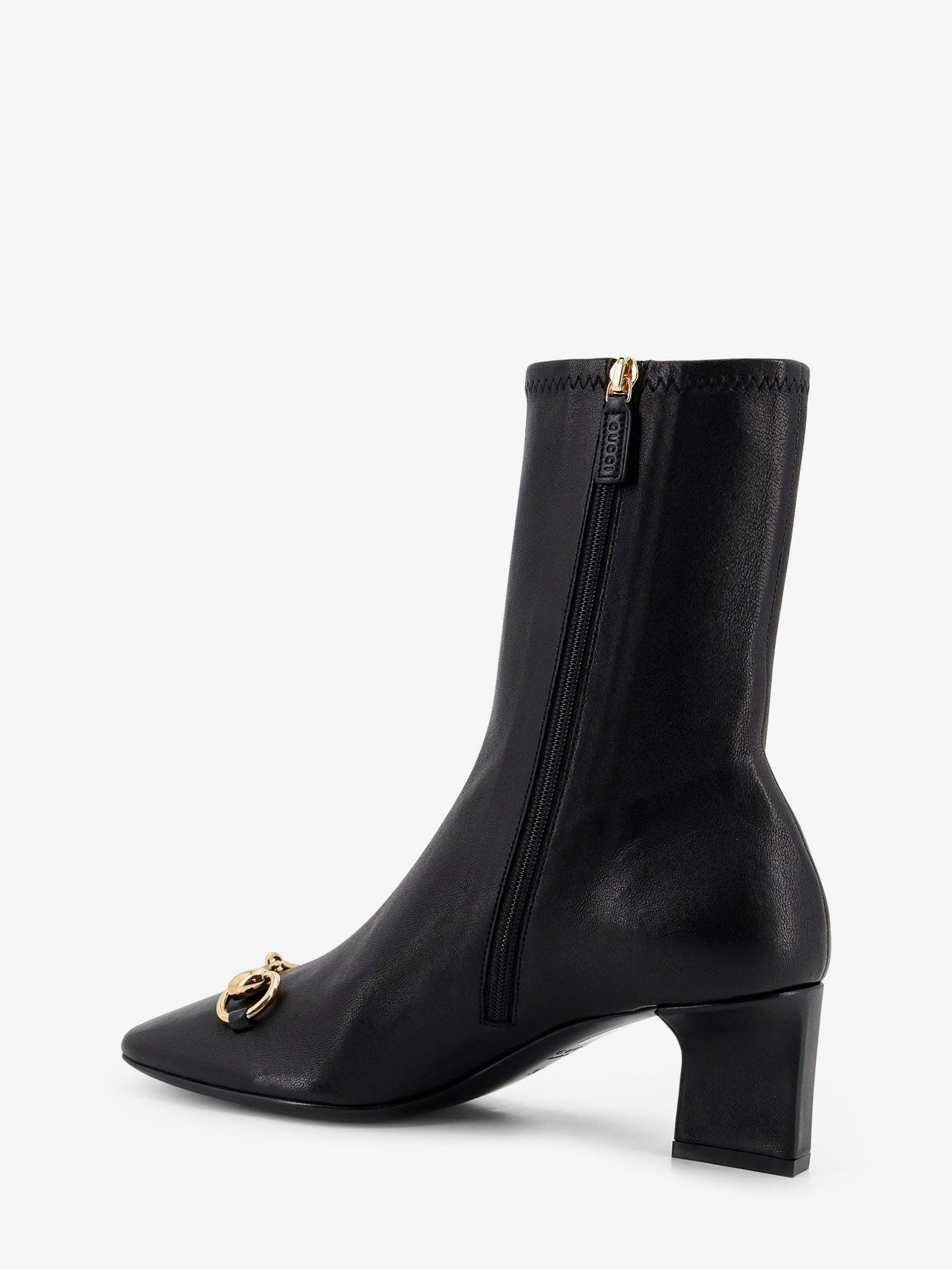 Gucci Women Women's Signora Leather Boots With Horsebit On The Front GUCCI