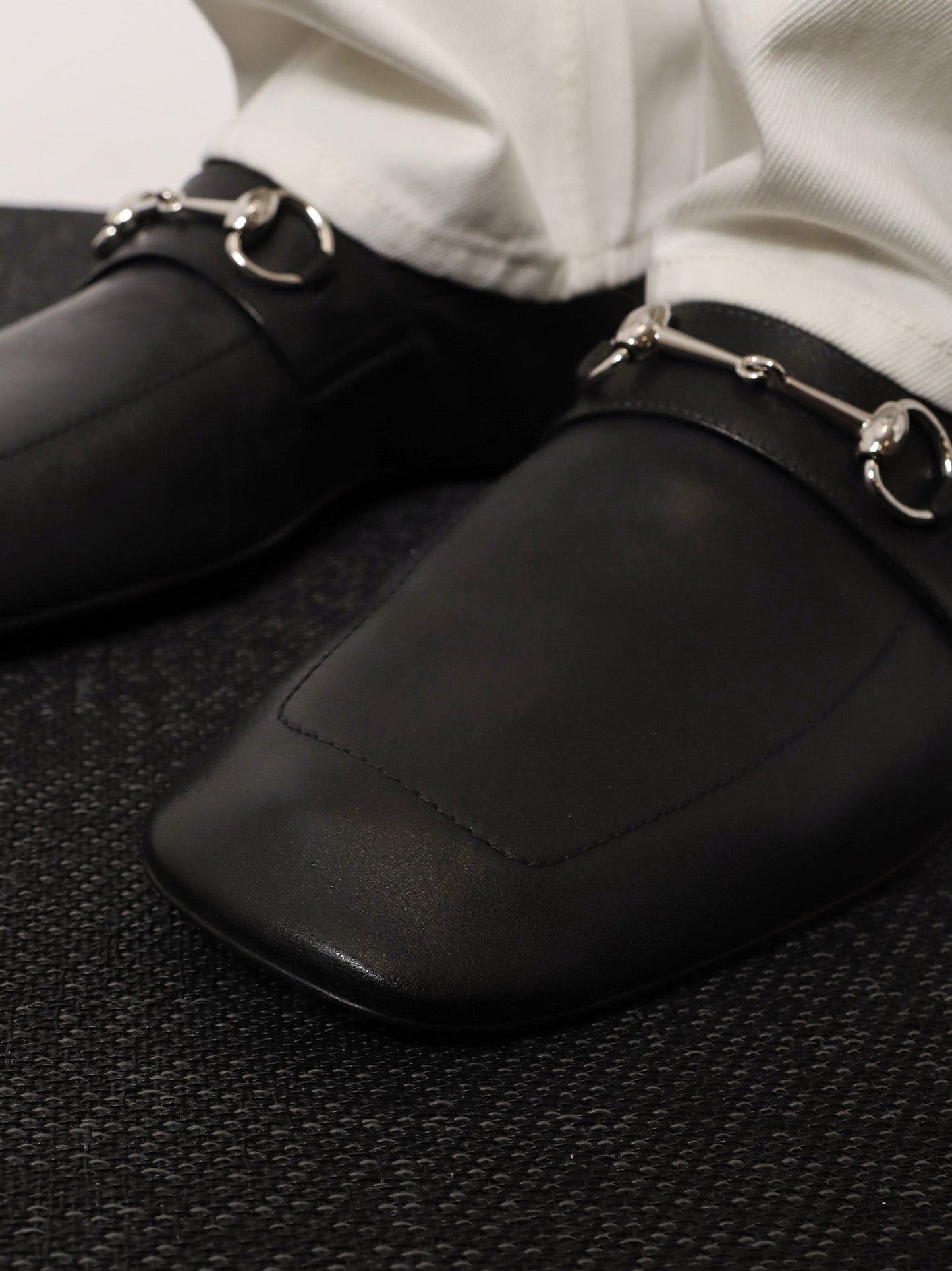 Gucci Men Leather Ragazzo Loafers GUCCI