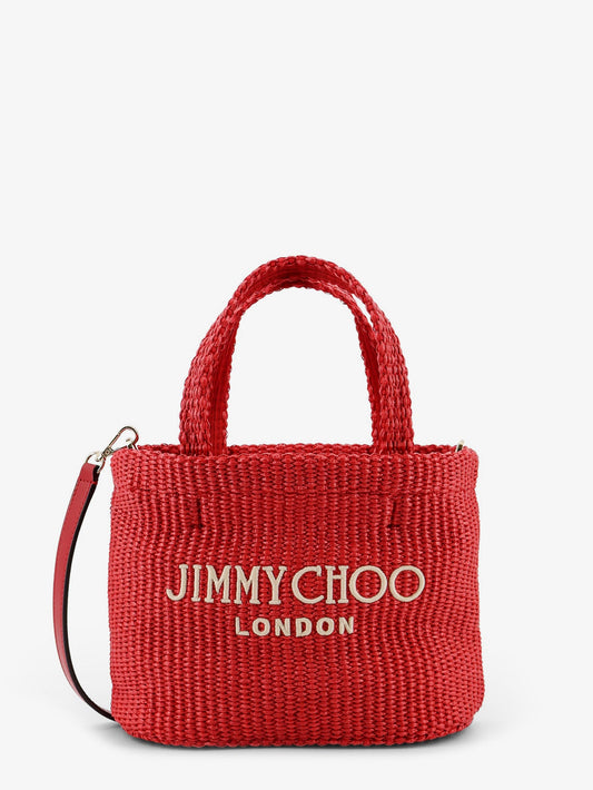 Jimmy Choo Women Raffia Crossbody Bag With Embroidered Logo On The Front JIMMY CHOO