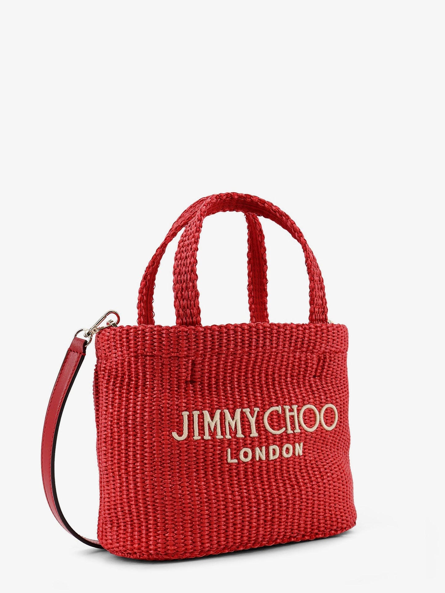 Jimmy Choo Women Raffia Crossbody Bag With Embroidered Logo On The Front JIMMY CHOO