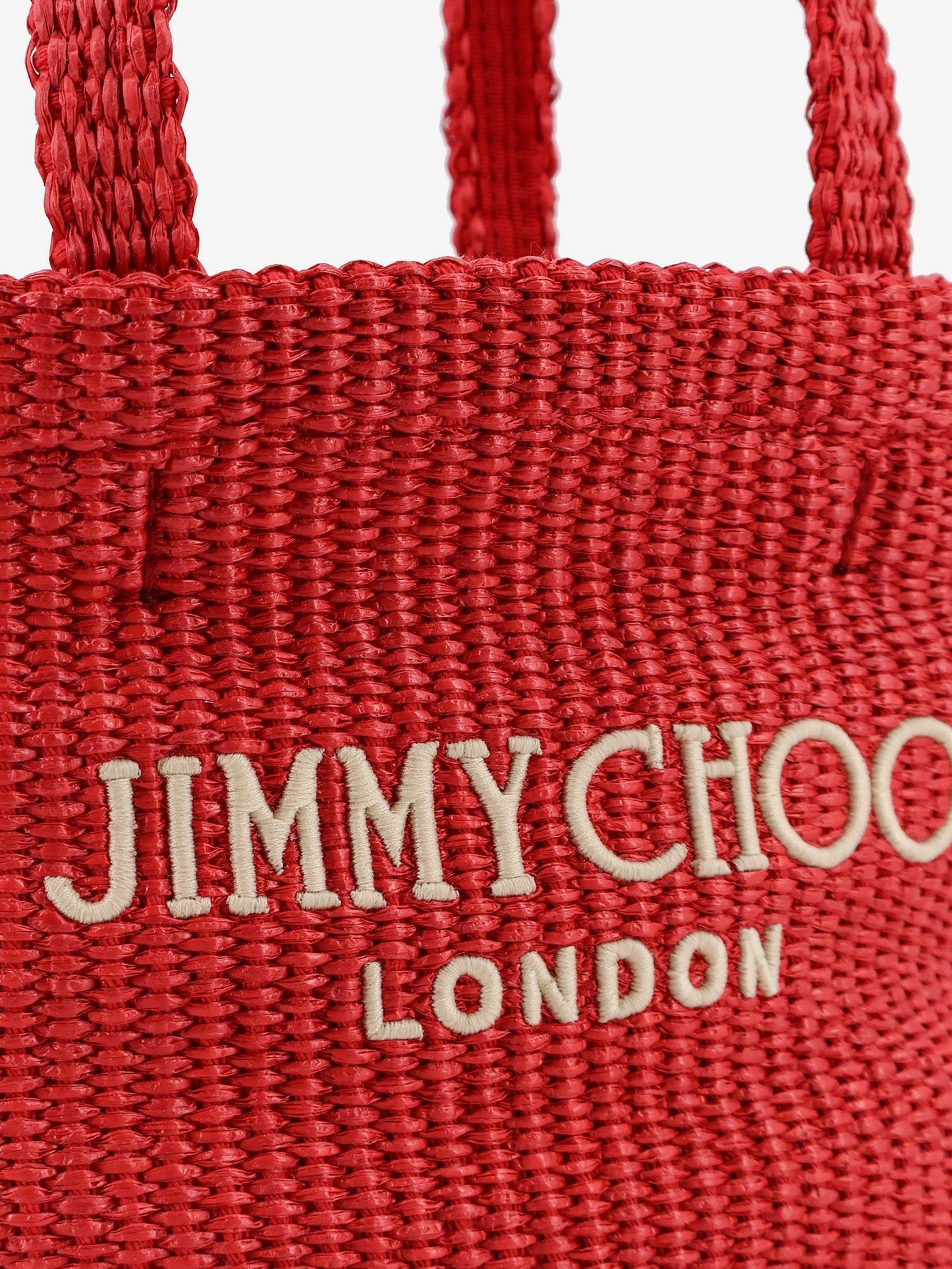 Jimmy Choo Women Raffia Crossbody Bag With Embroidered Logo On The Front JIMMY CHOO