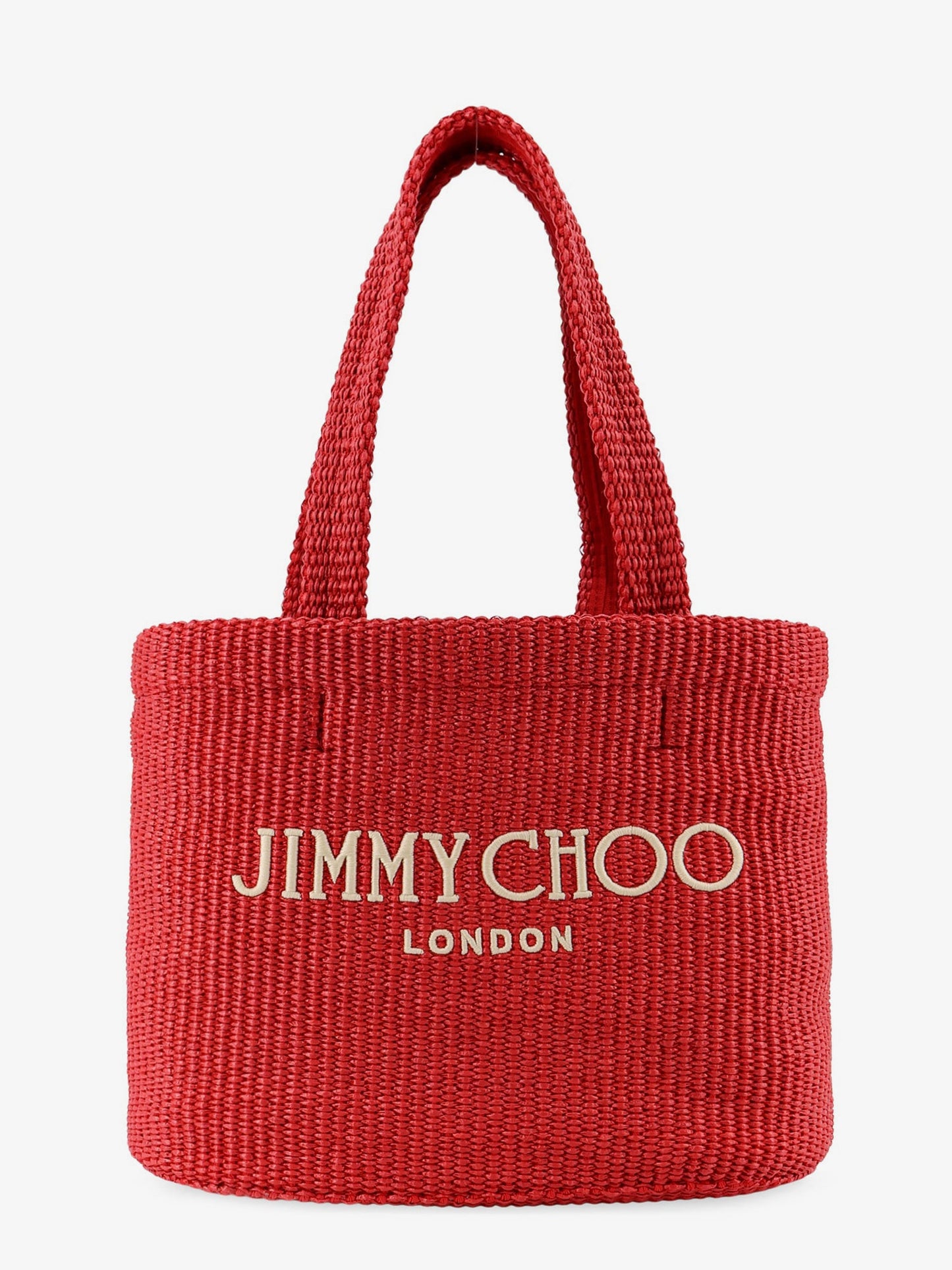 Jimmy Choo Women Raffia Shopping Bag With Lettering Logo On The Front JIMMY CHOO
