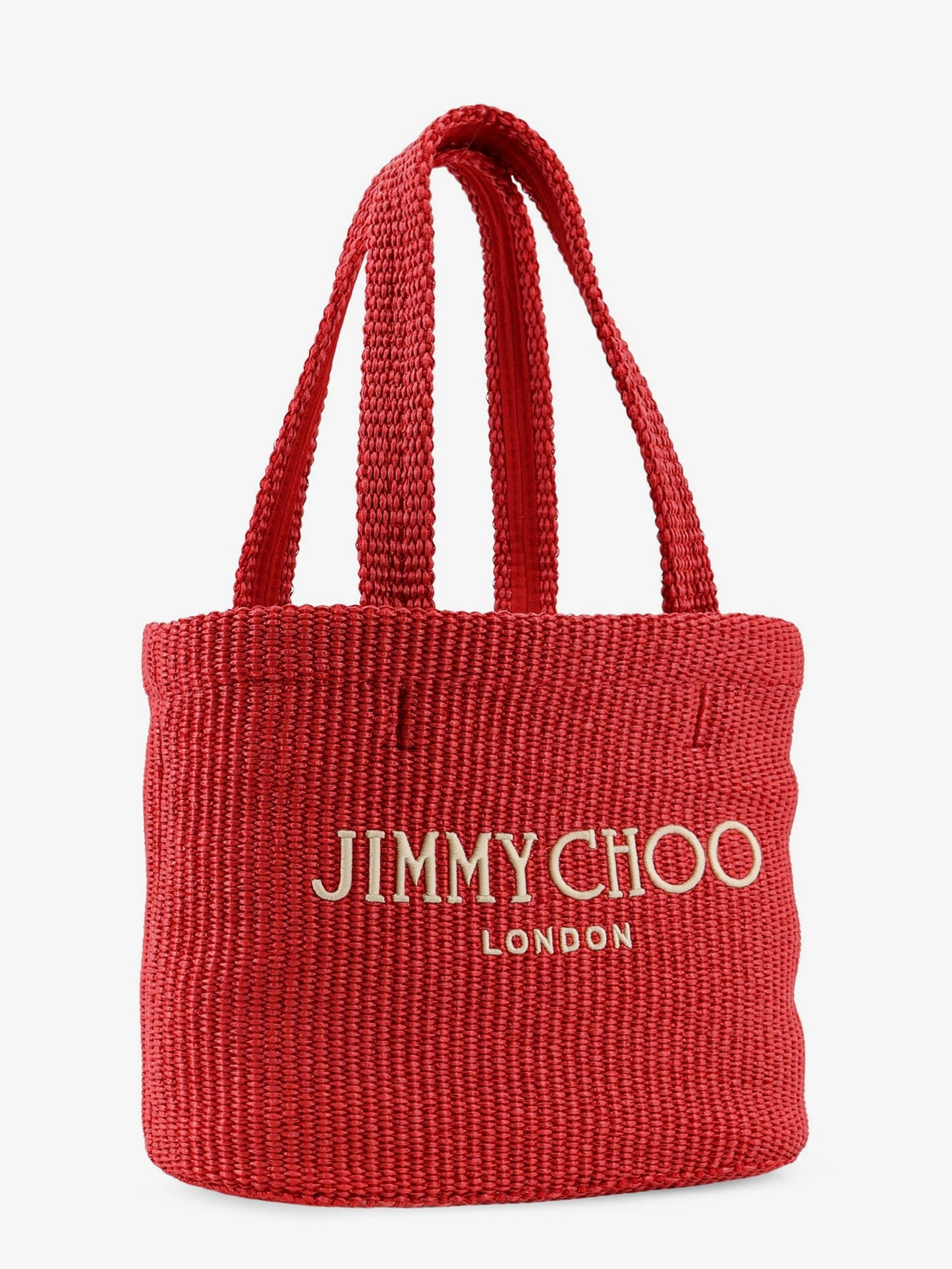 Jimmy Choo Women Raffia Shopping Bag With Lettering Logo On The Front JIMMY CHOO