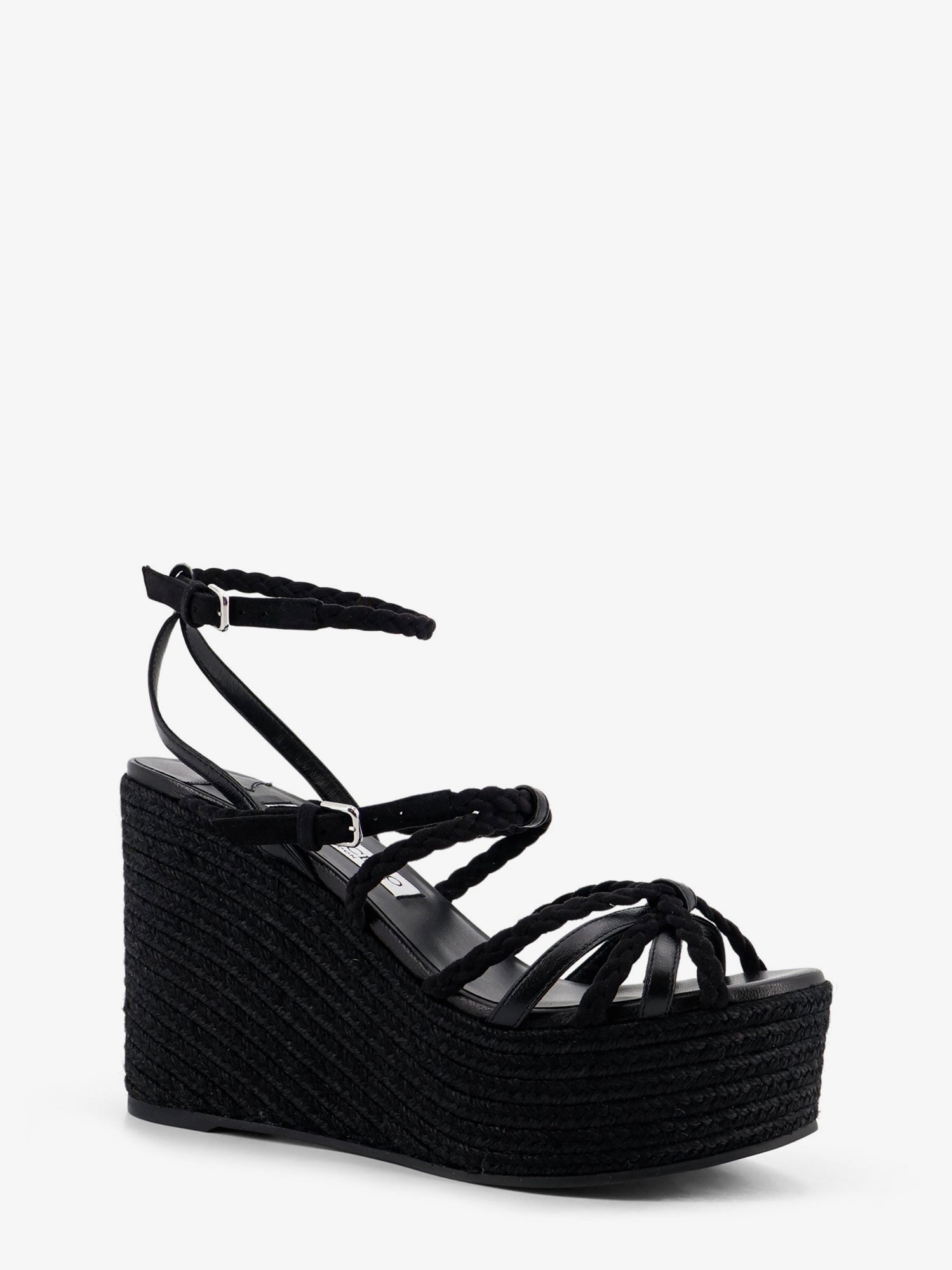 Jimmy Choo Women Nyra Leather And Raffia Sandals JIMMY CHOO