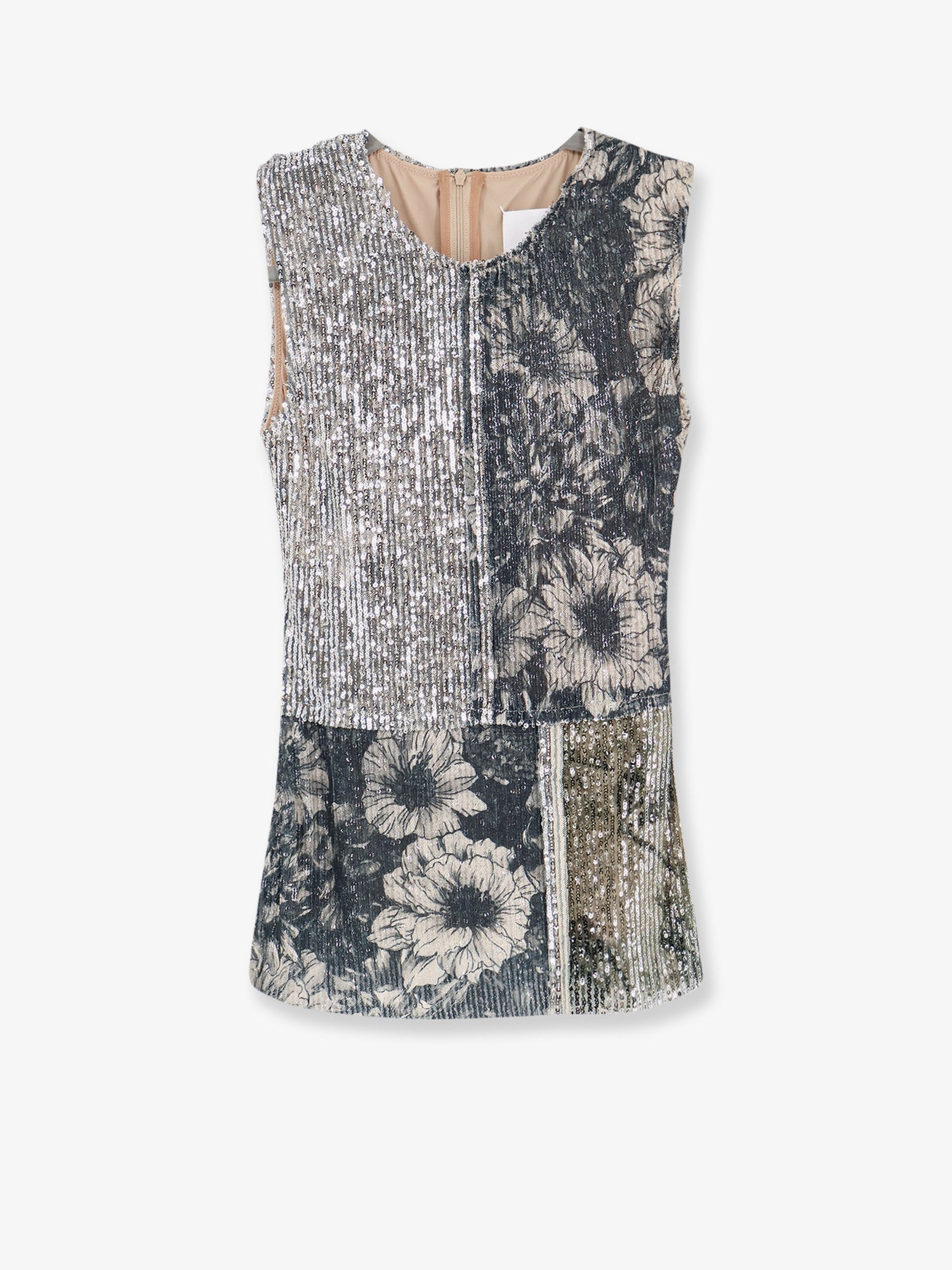 Maison Margiela Women Patchwork Top With Sequins Embroidery MAISON MARGIELA
