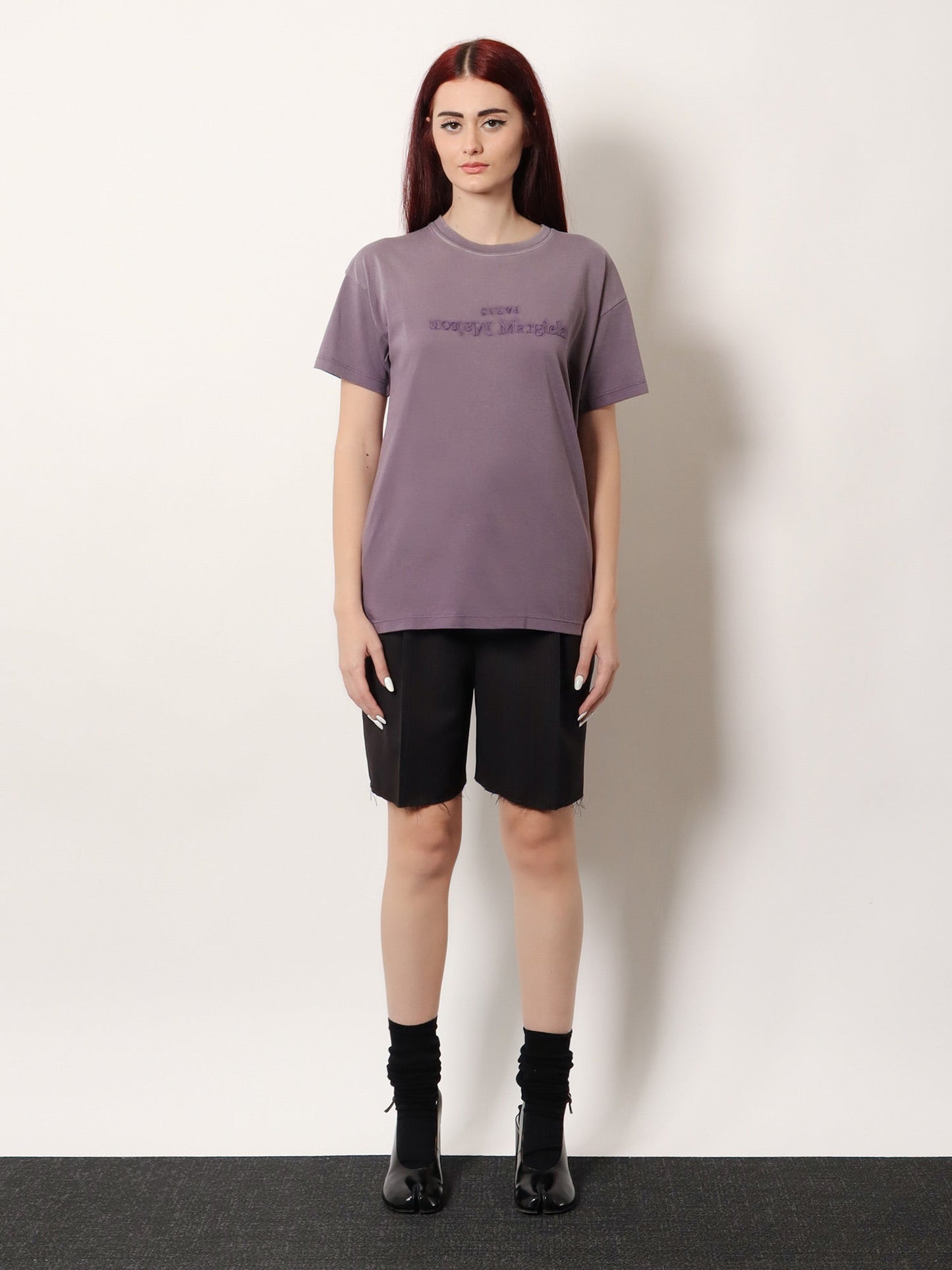 Maison Margiela Women Cotton T-Shirt With Rewashed Effect MAISON MARGIELA
