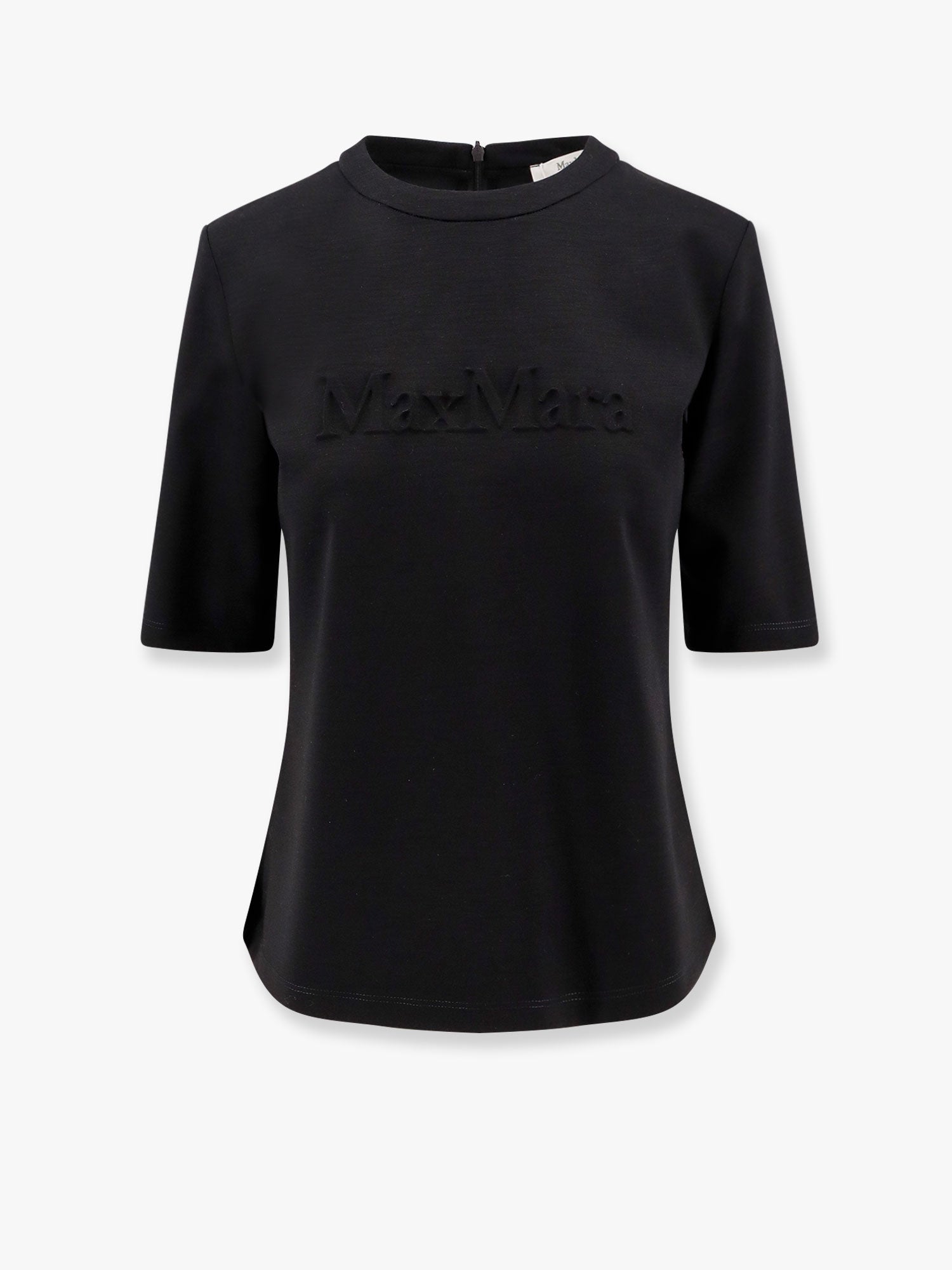 Max Mara Women Peter Wool T-Shirt With Embossed Frontal Logo MAX MARA