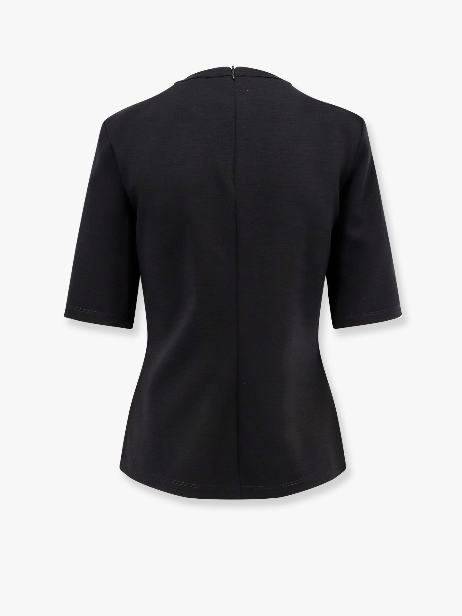 Max Mara Women Peter Wool T-Shirt With Embossed Frontal Logo MAX MARA