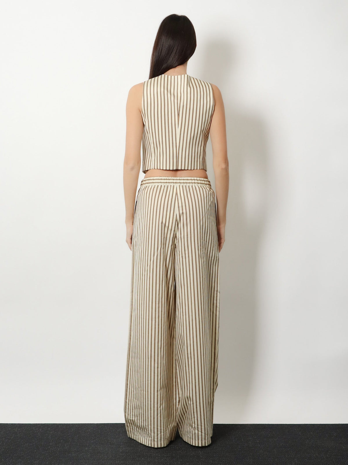 Max Mara Women Mxmfauno Striped Cotton And Silk Vest MAX MARA