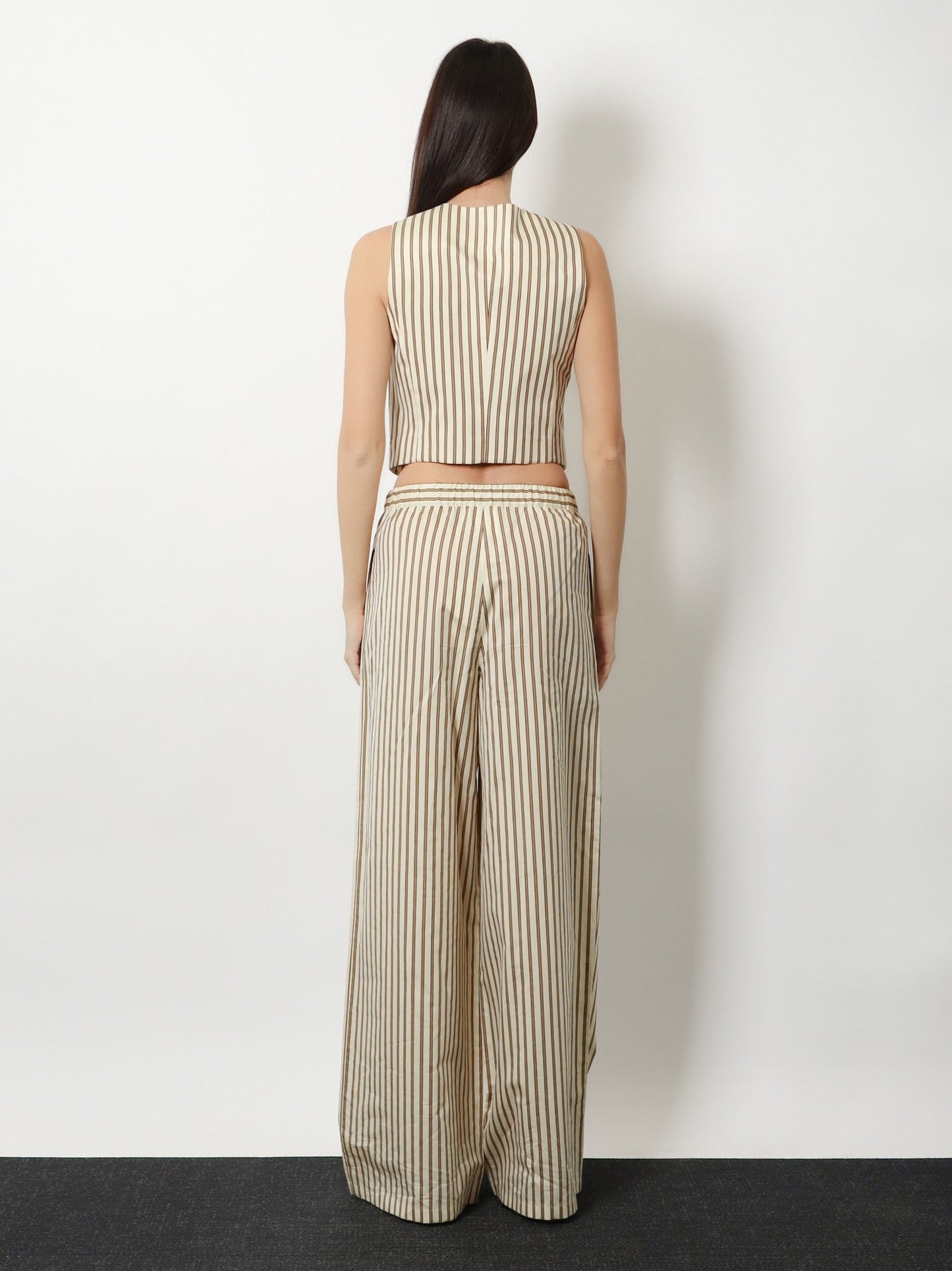 Max Mara Women Mxmfauno Striped Cotton And Silk Vest MAX MARA