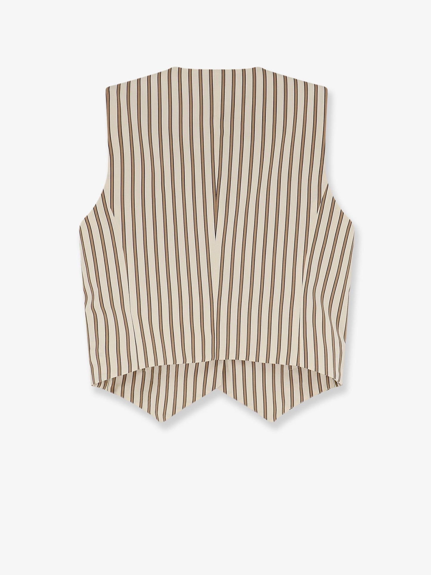Max Mara Women Mxmfauno Striped Cotton And Silk Vest MAX MARA