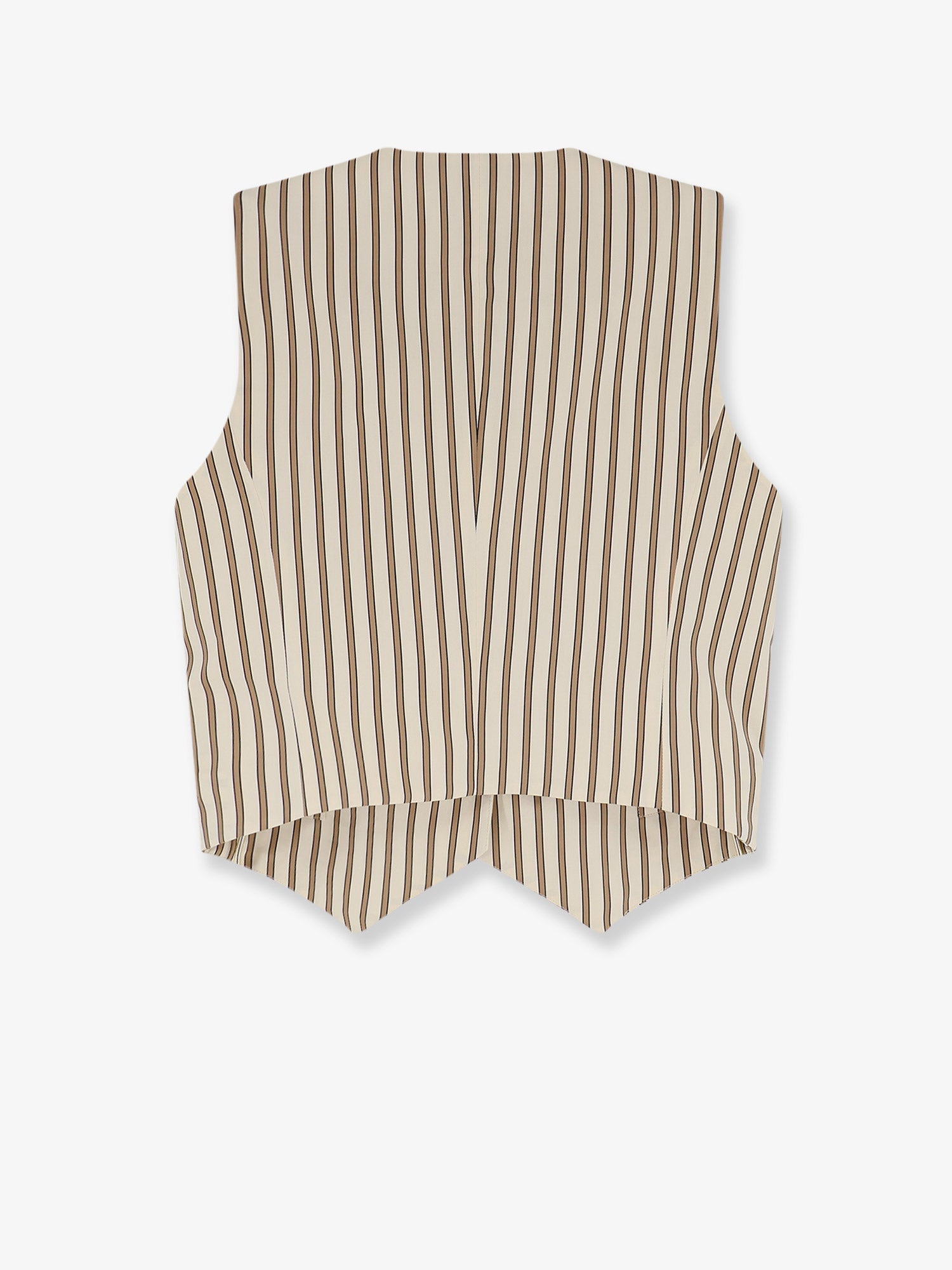 Max Mara Women Mxmfauno Striped Cotton And Silk Vest MAX MARA