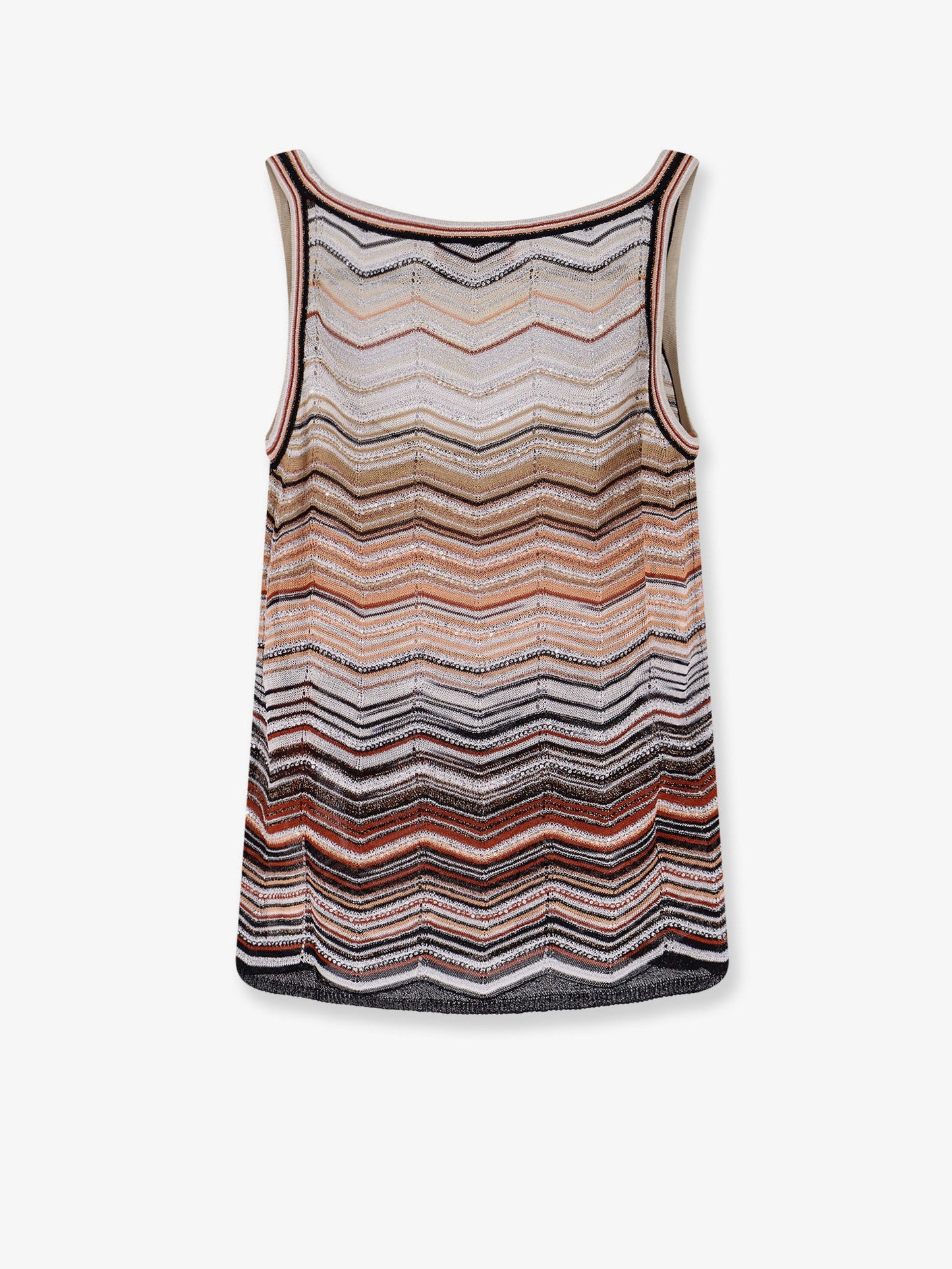 Missoni Women Viscose Tank Top With Laminated Chevron Pattern MISSONI