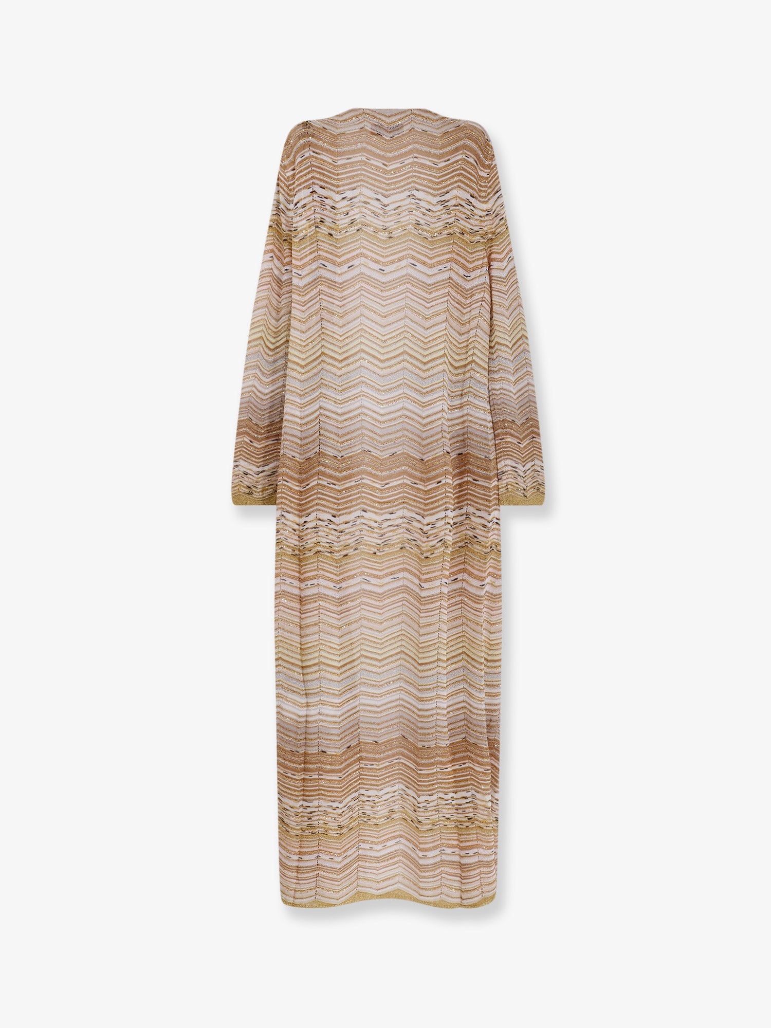 Missoni Women Long Chevron Motif Cardigan With All-Over Sequins MISSONI