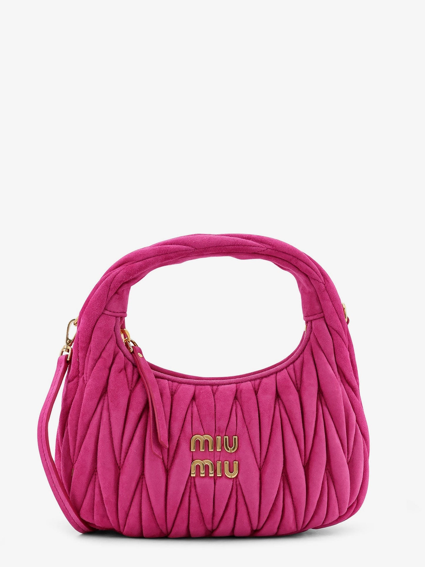 Miu Miu Women Wander Matelasse Suede Shoulder Bag MIU MIU
