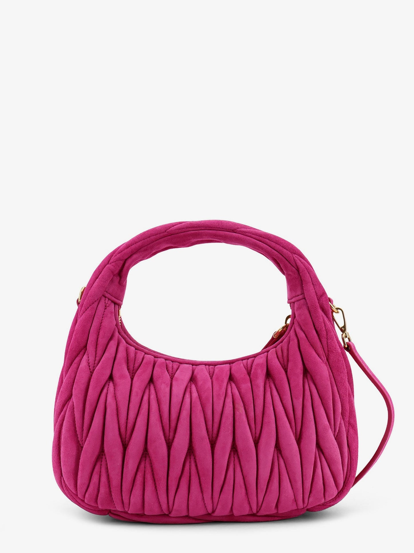 Miu Miu Women Wander Matelasse Suede Shoulder Bag MIU MIU