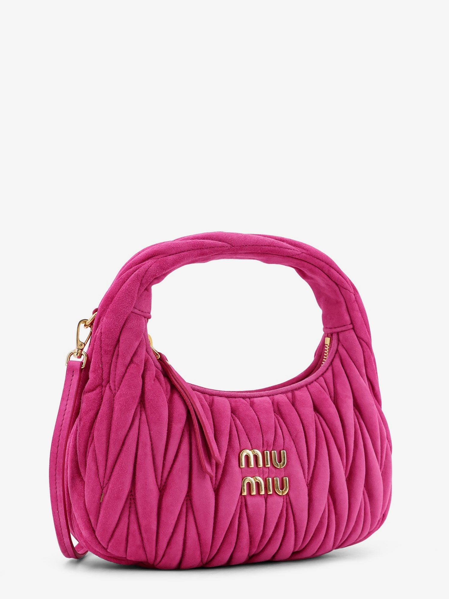 Miu Miu Women Wander Matelasse Suede Shoulder Bag MIU MIU