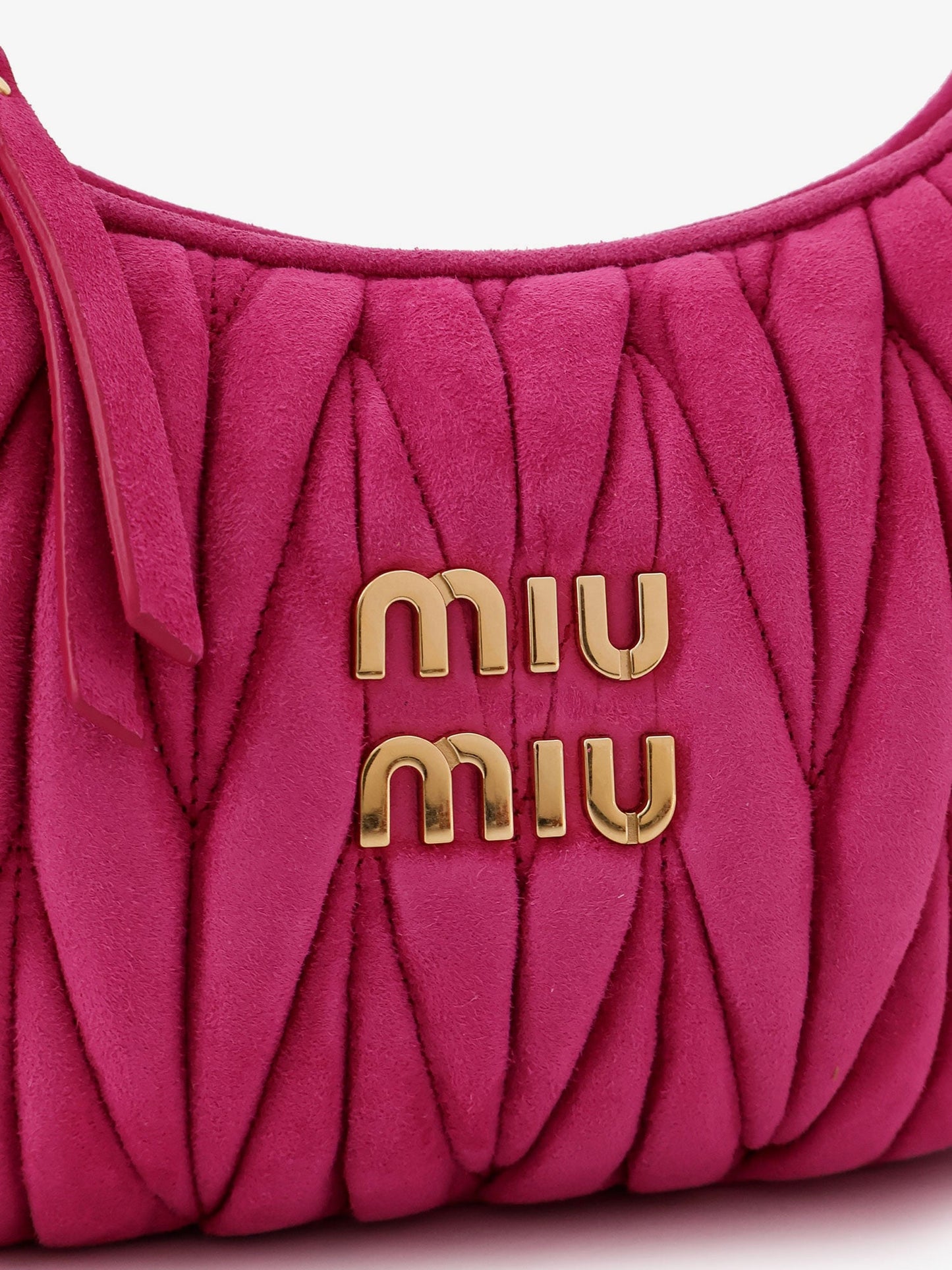 Miu Miu Women Wander Matelasse Suede Shoulder Bag MIU MIU