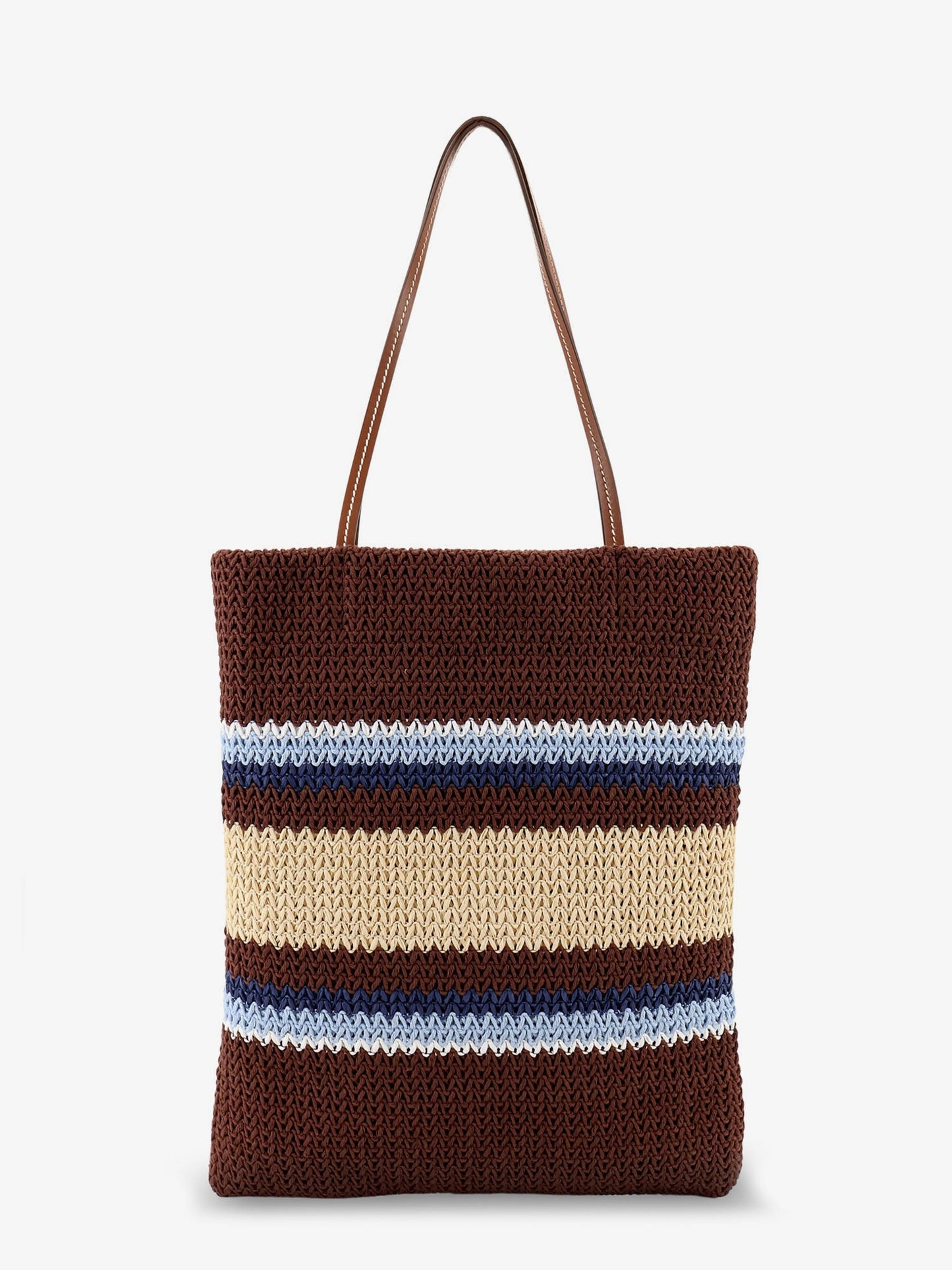 Miu Miu Women Knitted Shopping Bag With Embroidered Logo On The Front MIU MIU