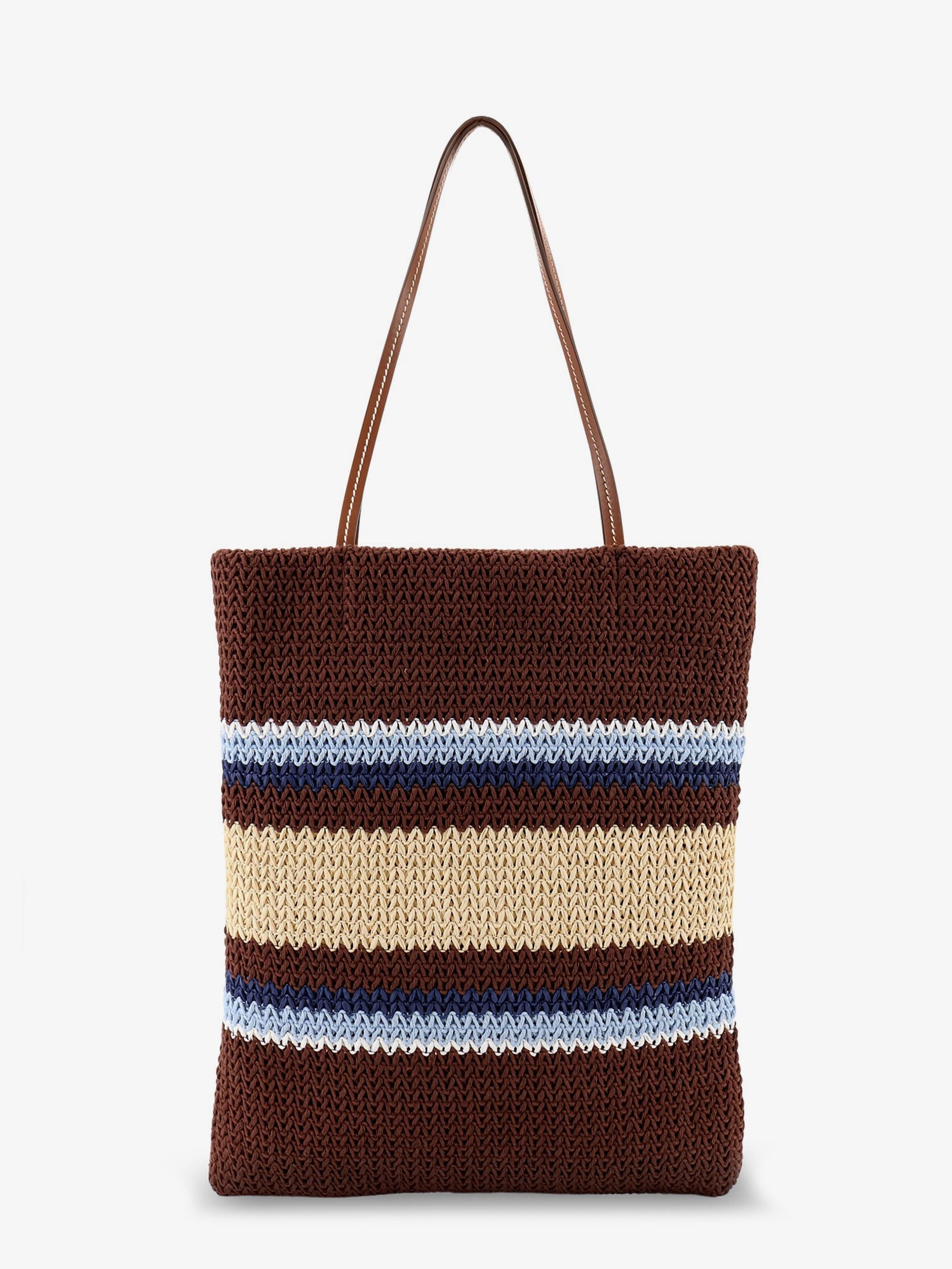 Miu Miu Women Knitted Shopping Bag With Embroidered Logo On The Front MIU MIU