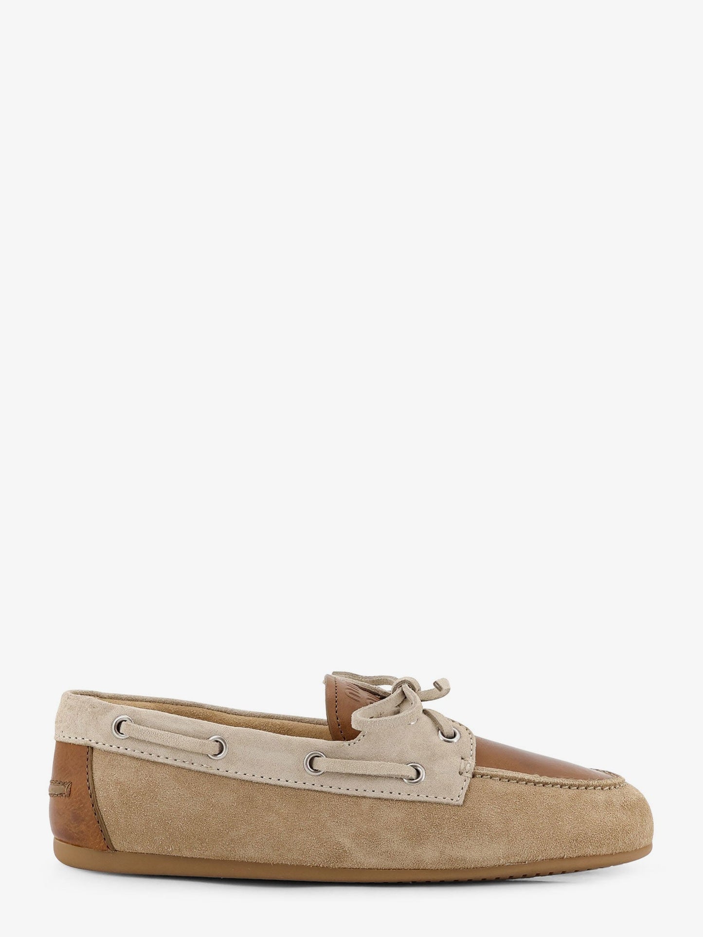 Miu Miu Women Suede Loafer With Leather Inserts MIU MIU