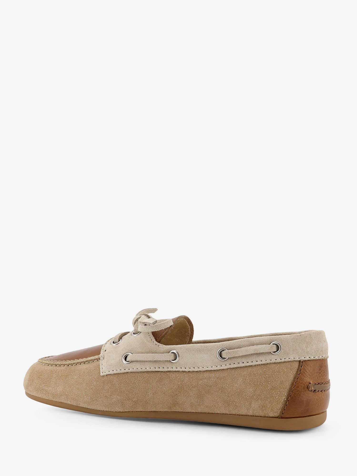 Miu Miu Women Suede Loafer With Leather Inserts MIU MIU