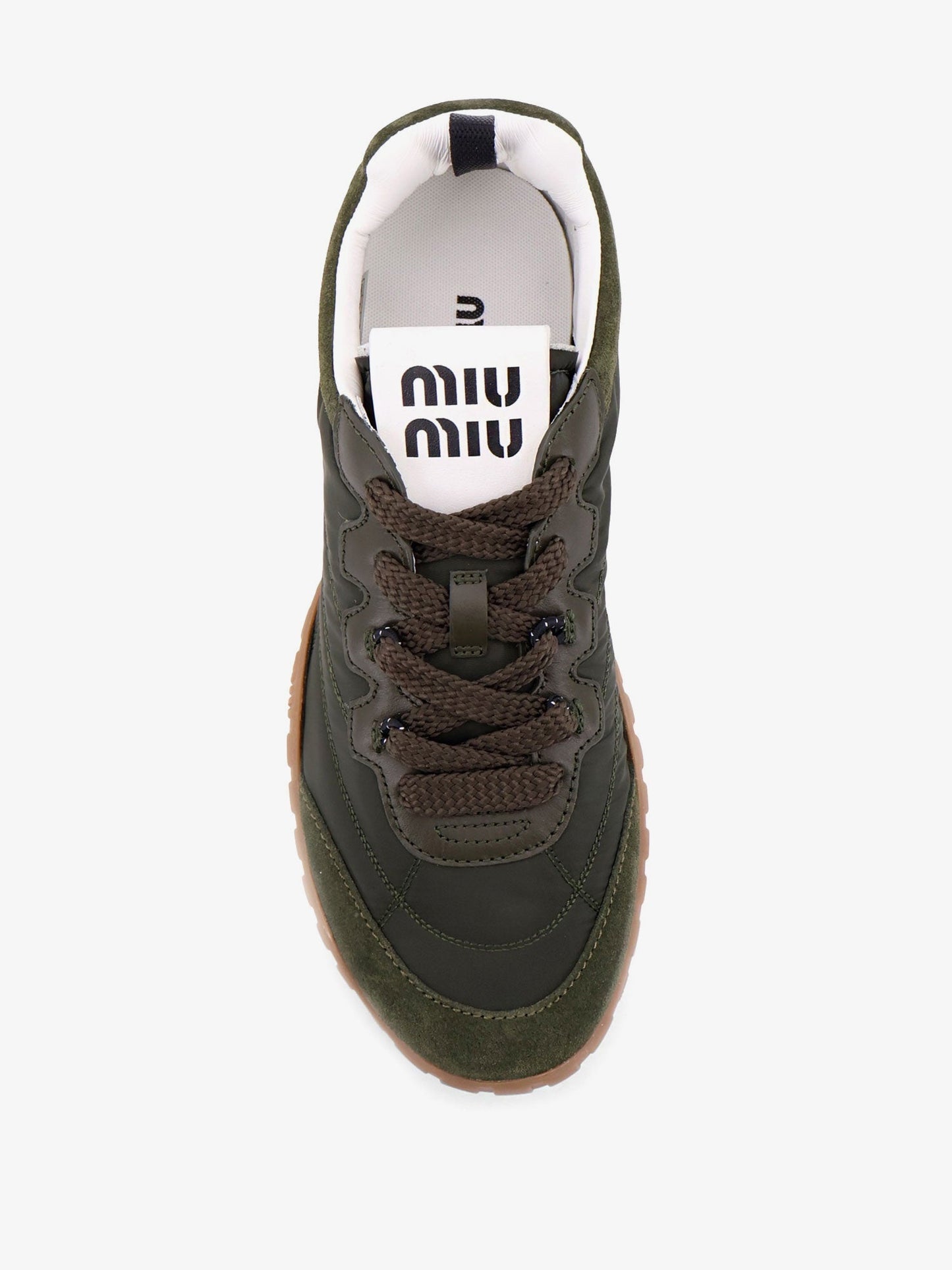 Miu Miu Women Technical Fabric And Suede Tyre Sneakers MIU MIU