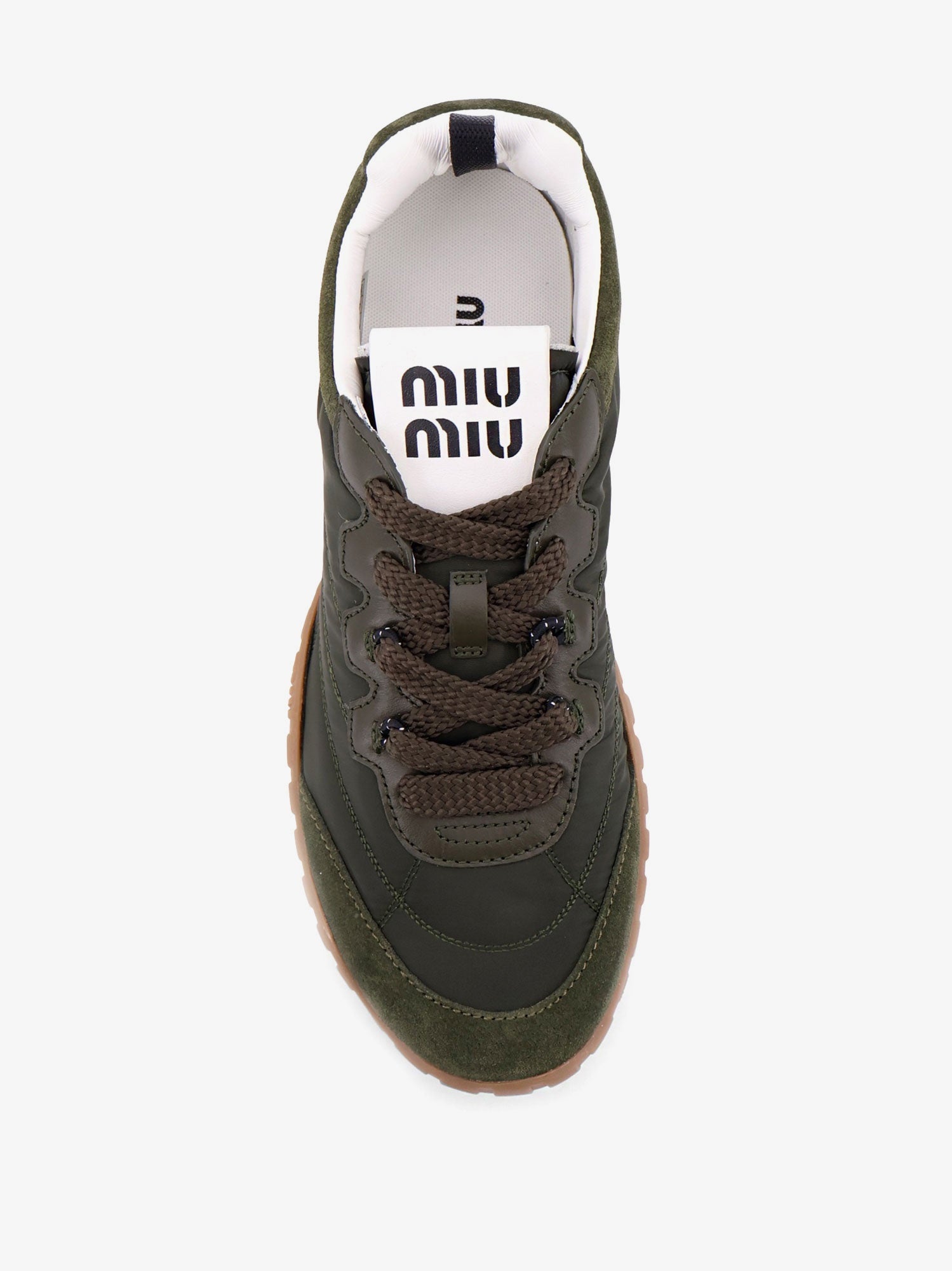 Miu Miu Women Technical Fabric And Suede Tyre Sneakers MIU MIU