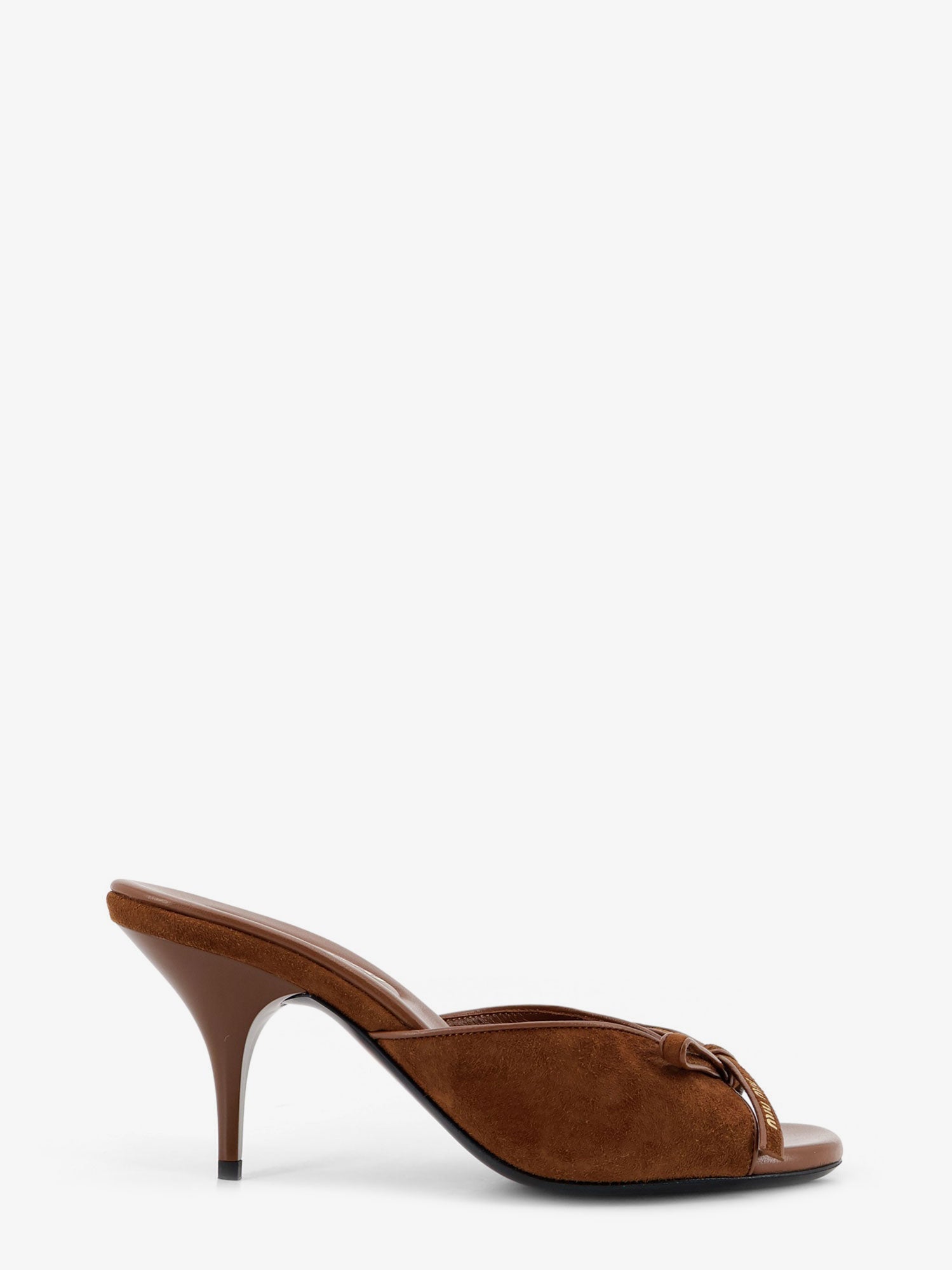 Miu Miu Women Suede Sandals With Bow Detail On The Front MIU MIU