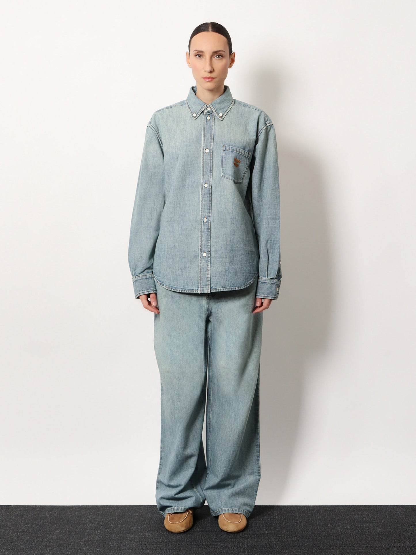 Miu Miu Women Denim Shirt MIU MIU