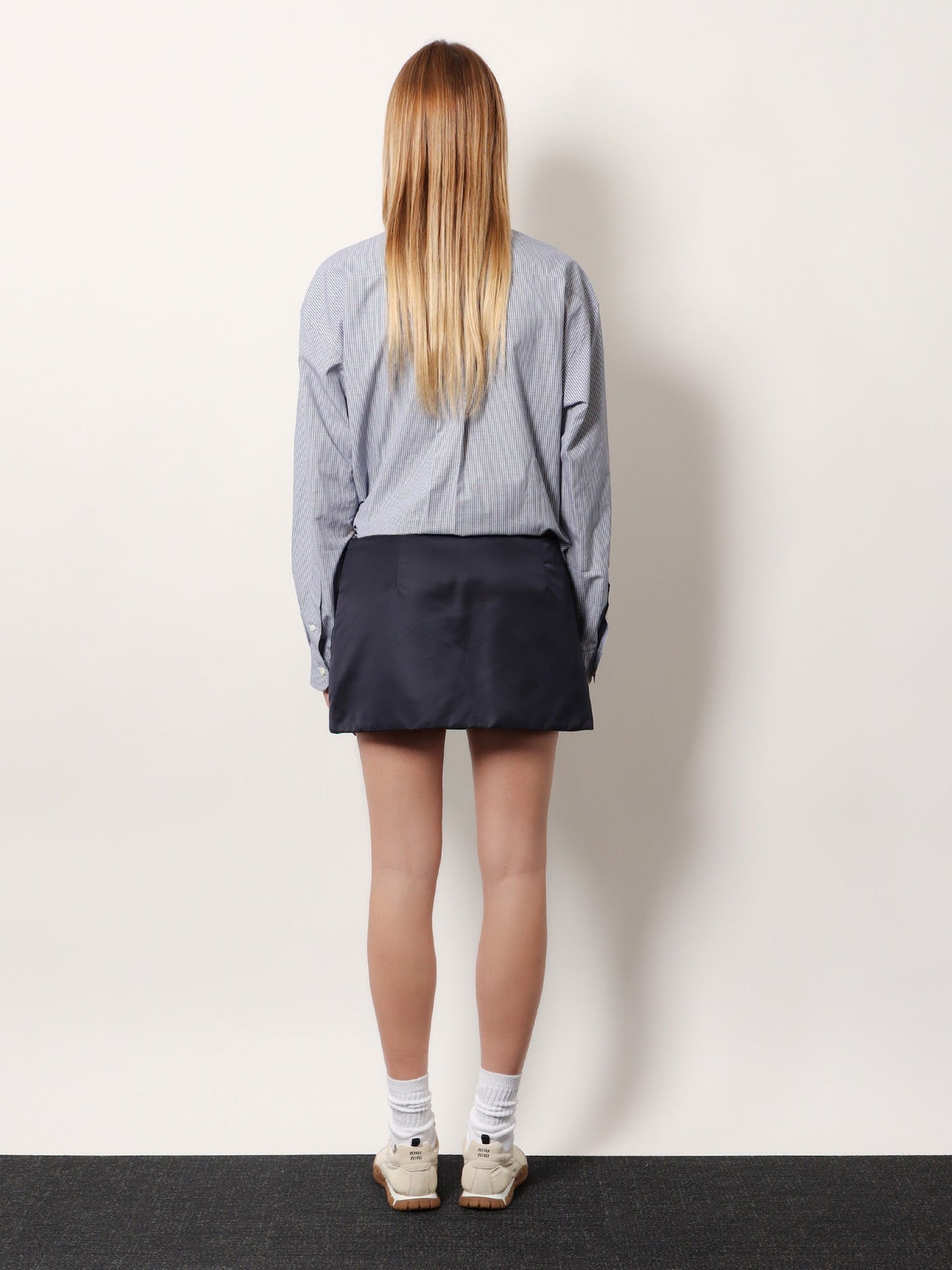Miu Miu Women Recycled Material Mini Skirt MIU MIU