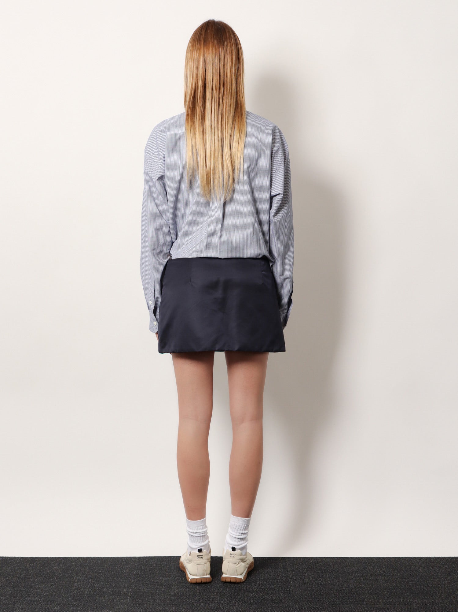 Miu Miu Women Recycled Material Mini Skirt MIU MIU