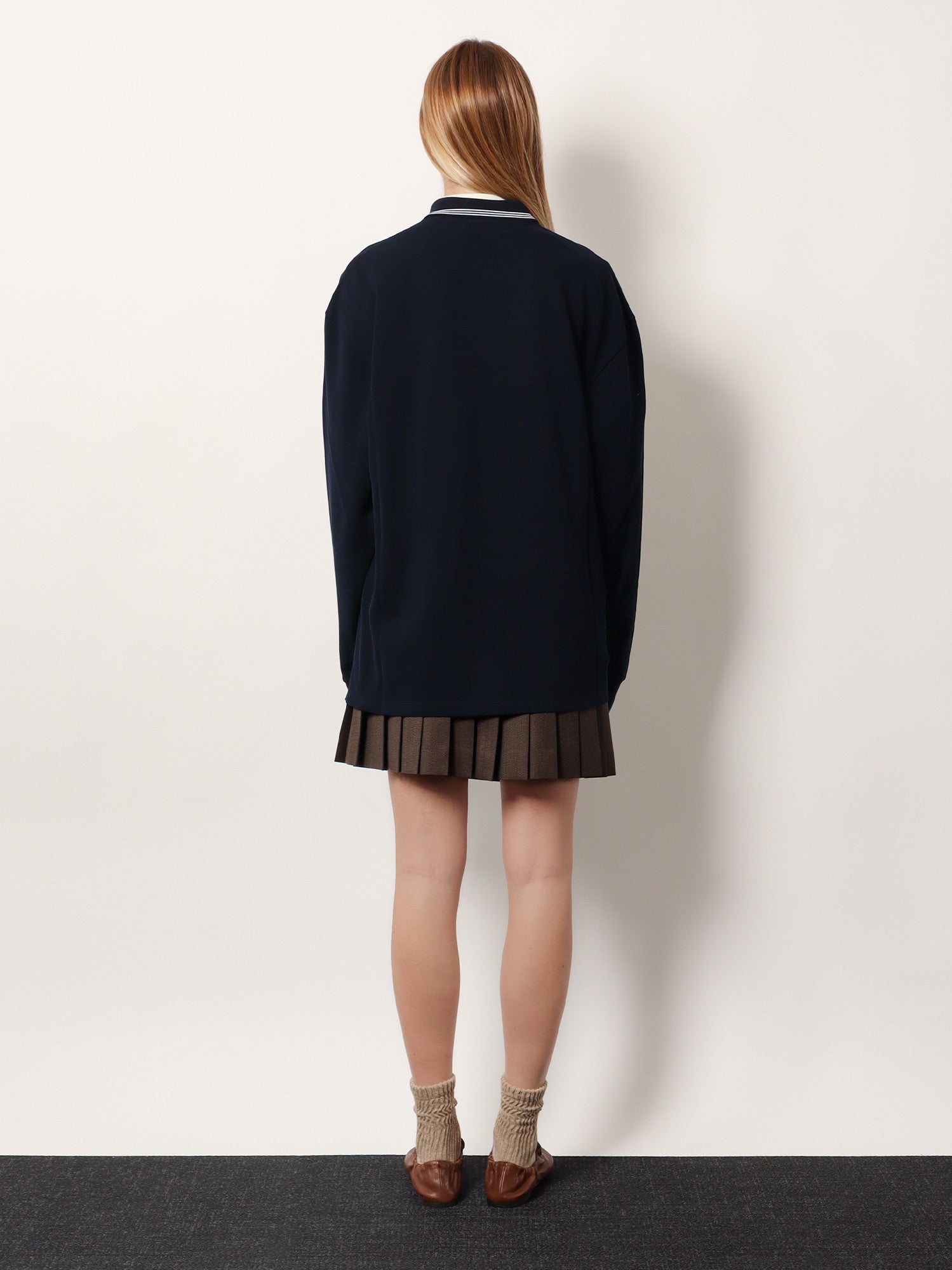 Miu Miu Women Cotton Polo Shirt With Asymmetric Metal Zip Detail MIU MIU