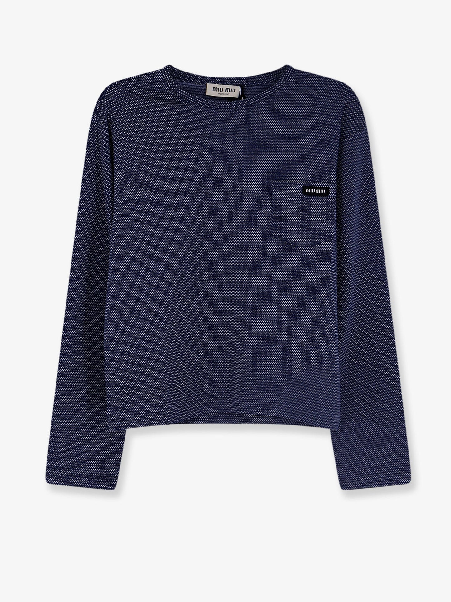 Miu Miu Women Two-Tone Jersey T-Shirt With Logo Lettering MIU MIU