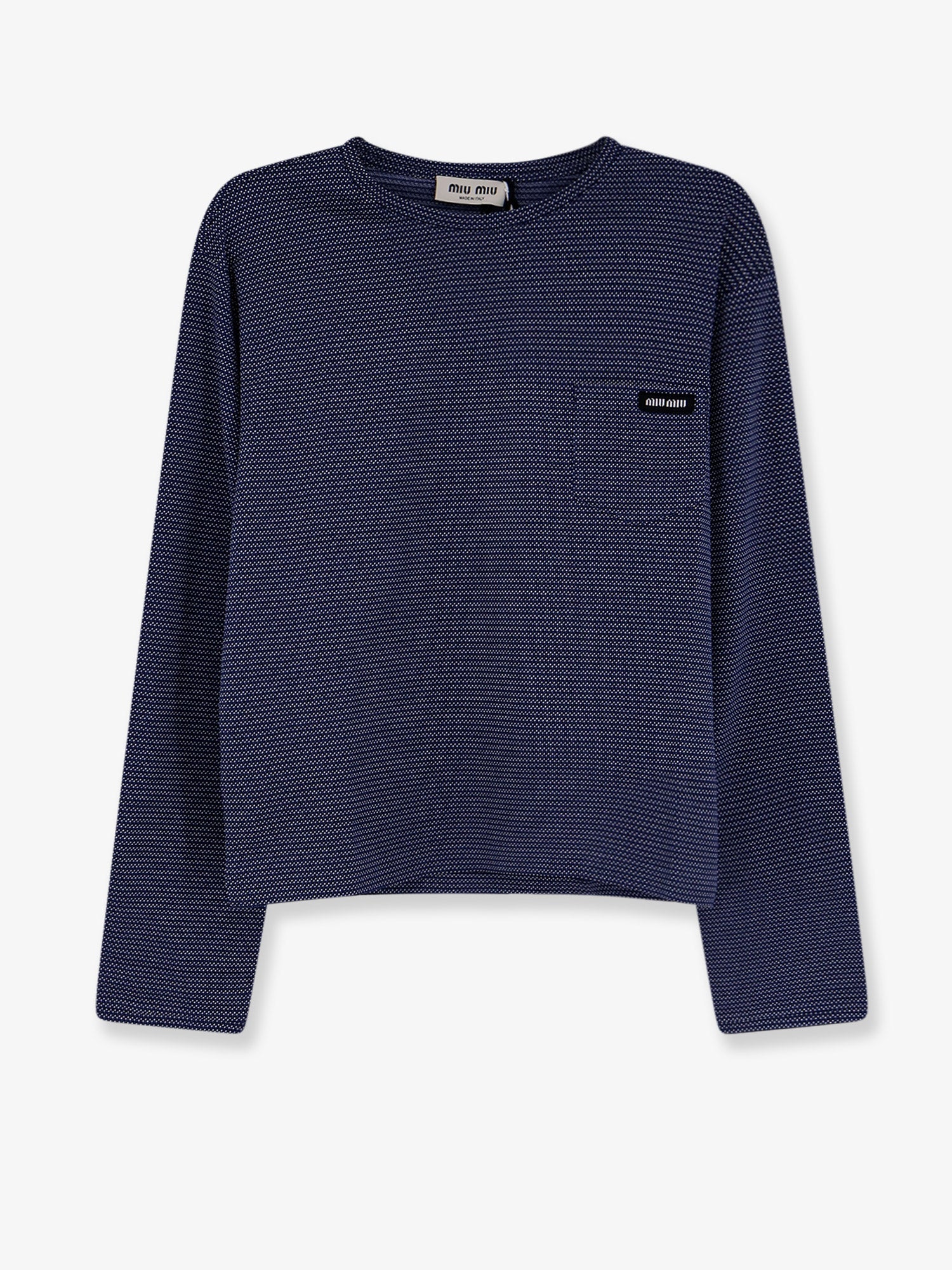 Miu Miu Women Two-Tone Jersey T-Shirt With Logo Lettering MIU MIU