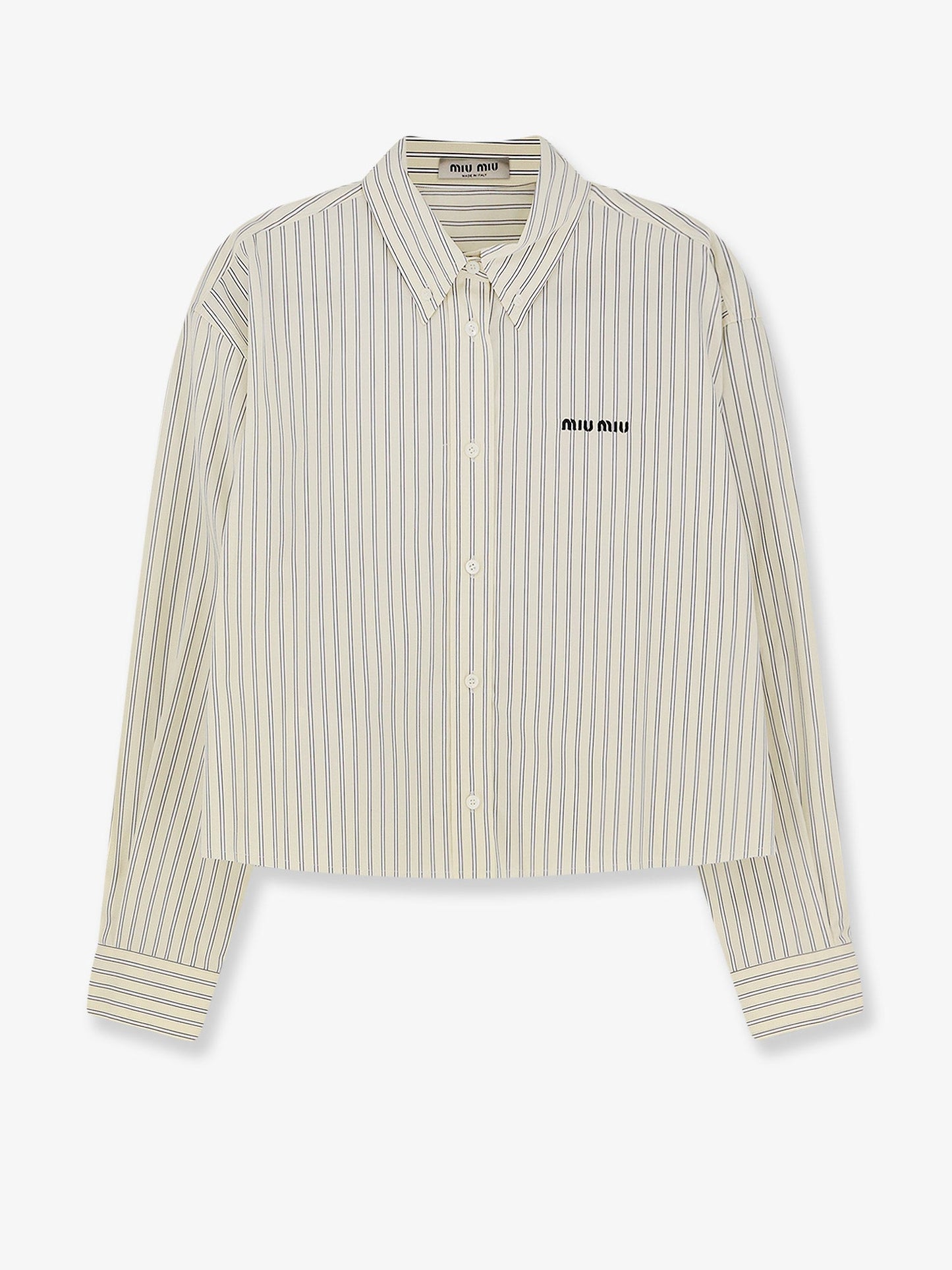 Miu Miu Women Striped Cotton Shirt MIU MIU